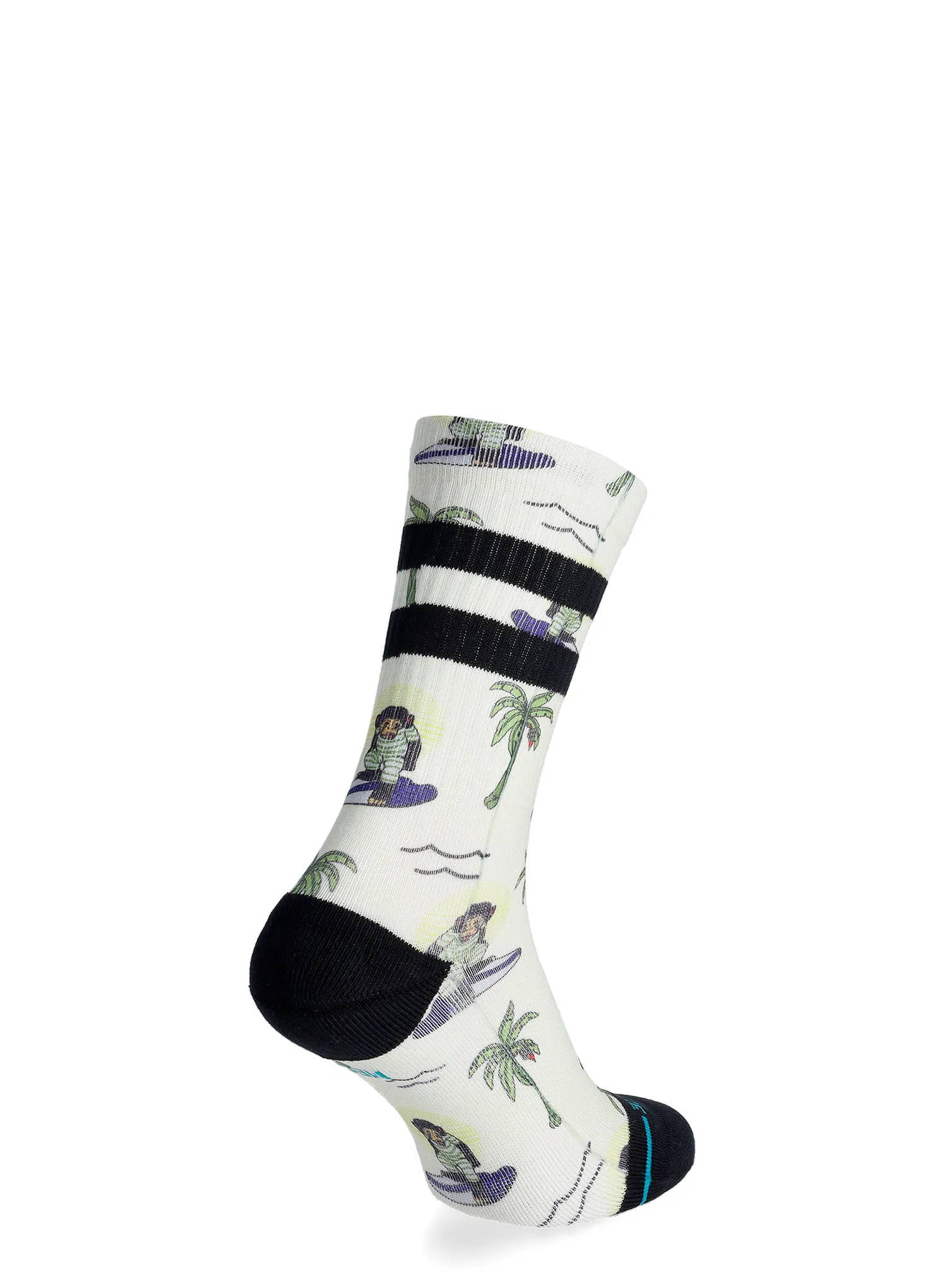 Čarape Stance Surfin Monkey Crew - white