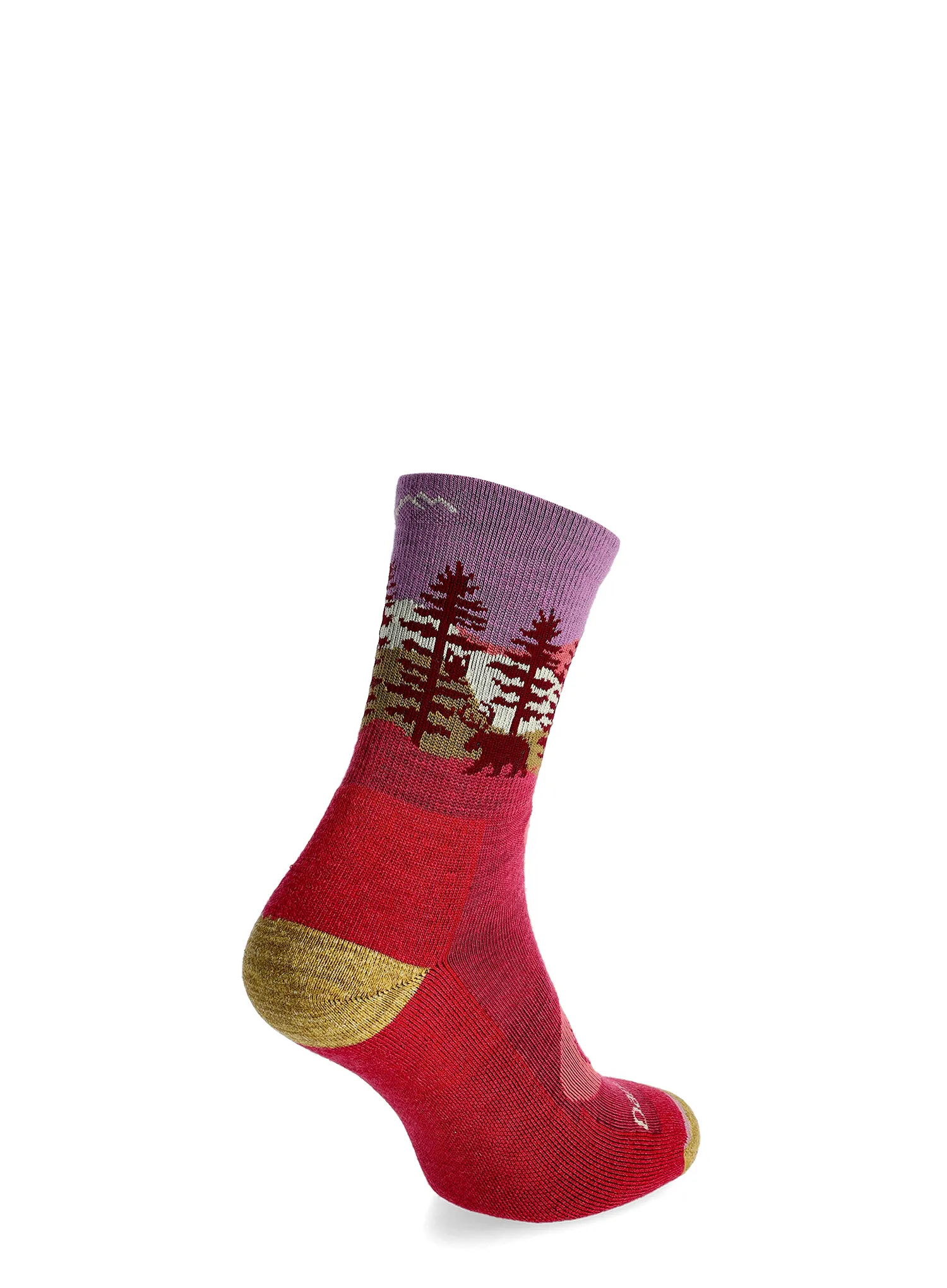Ženske trekking čarape Darn Tough Northwoods Micro Crew Midweight with Cushion - cranberry