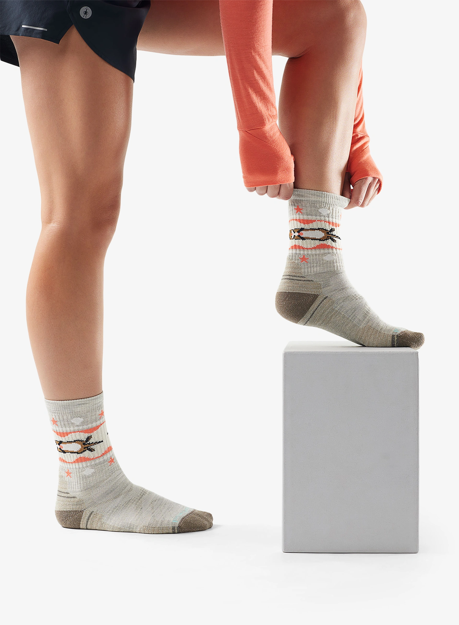 Ženske planinarske čarape Smartwool Hike Light Cushion Otter Float Crew Socks - ash