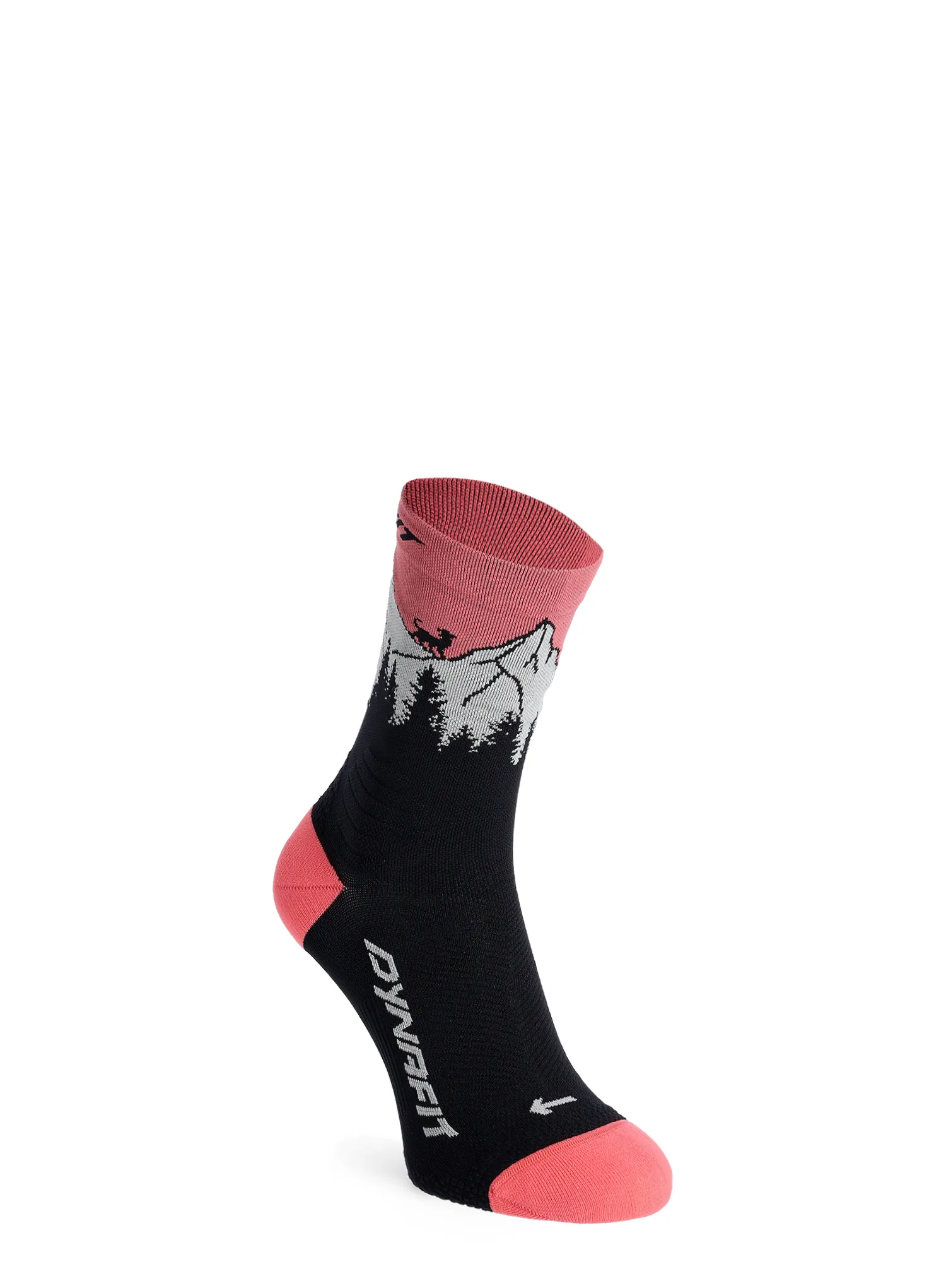 Planinarske čarape Dynafit Traverse Crew Socks - black out/ultra coral