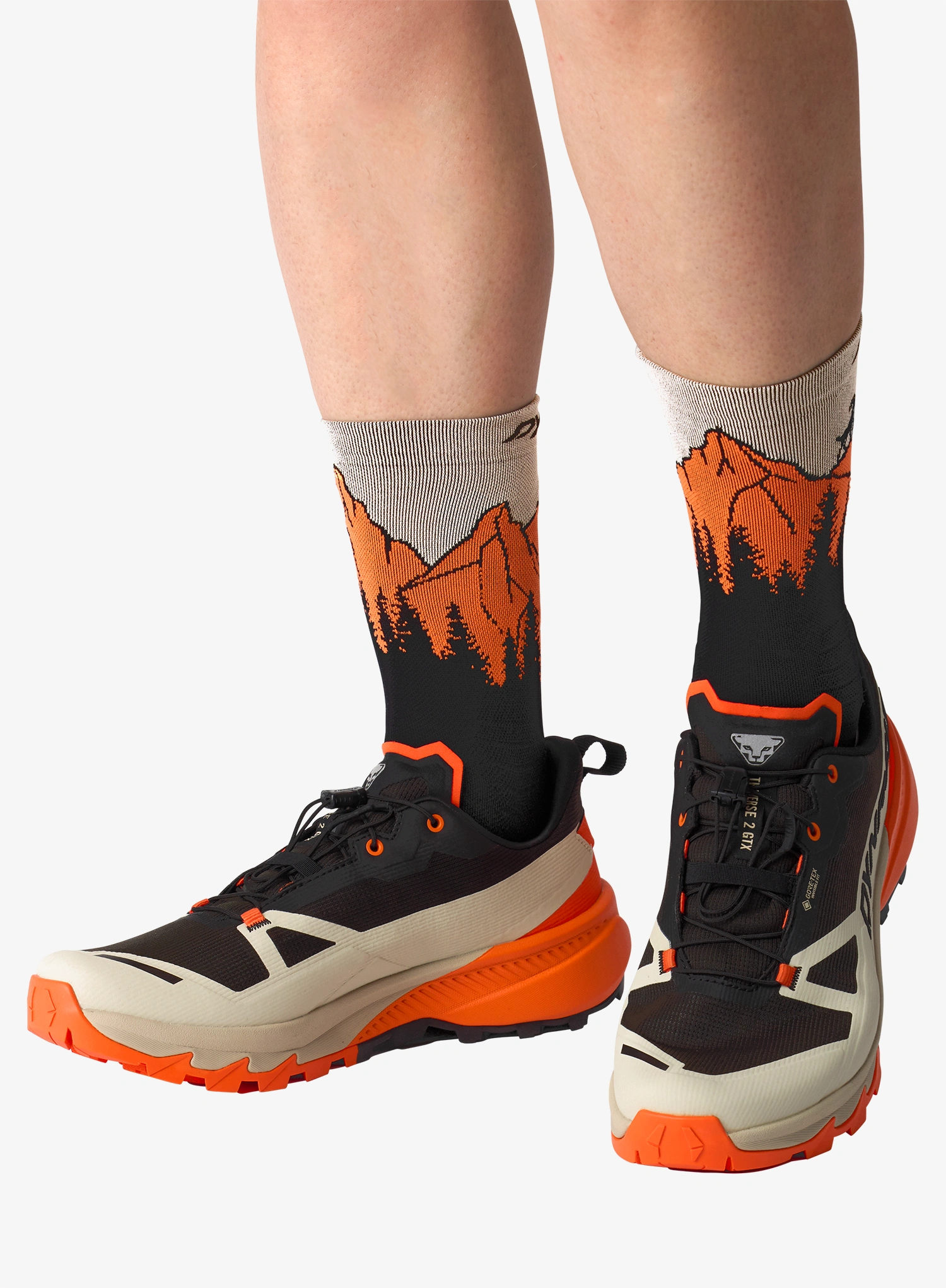 Planinarske čarape Dynafit Traverse Crew Socks - black out/ultra orange