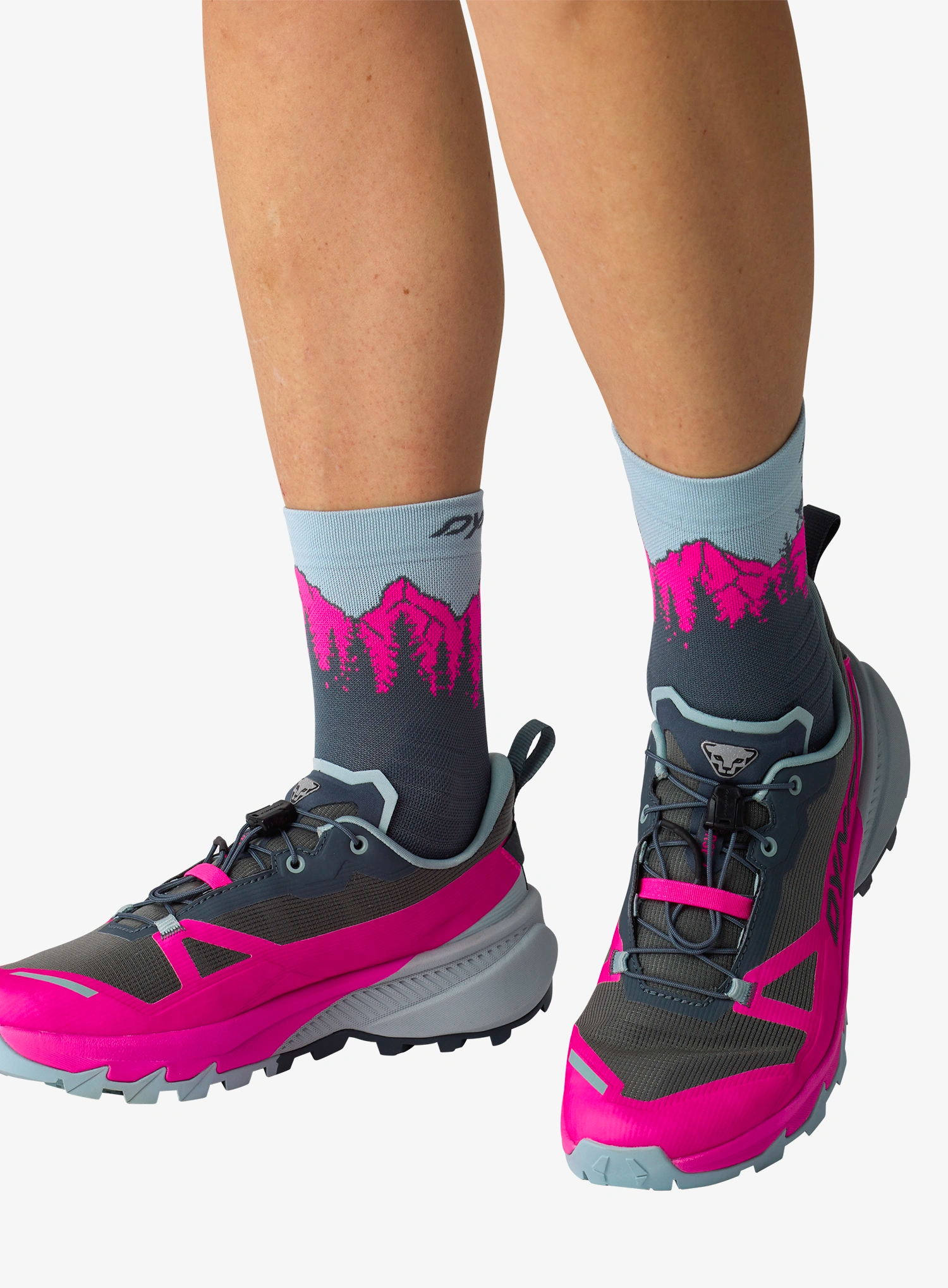 Planinarske čarape Dynafit Traverse Mid Socks - cinder/pink glo