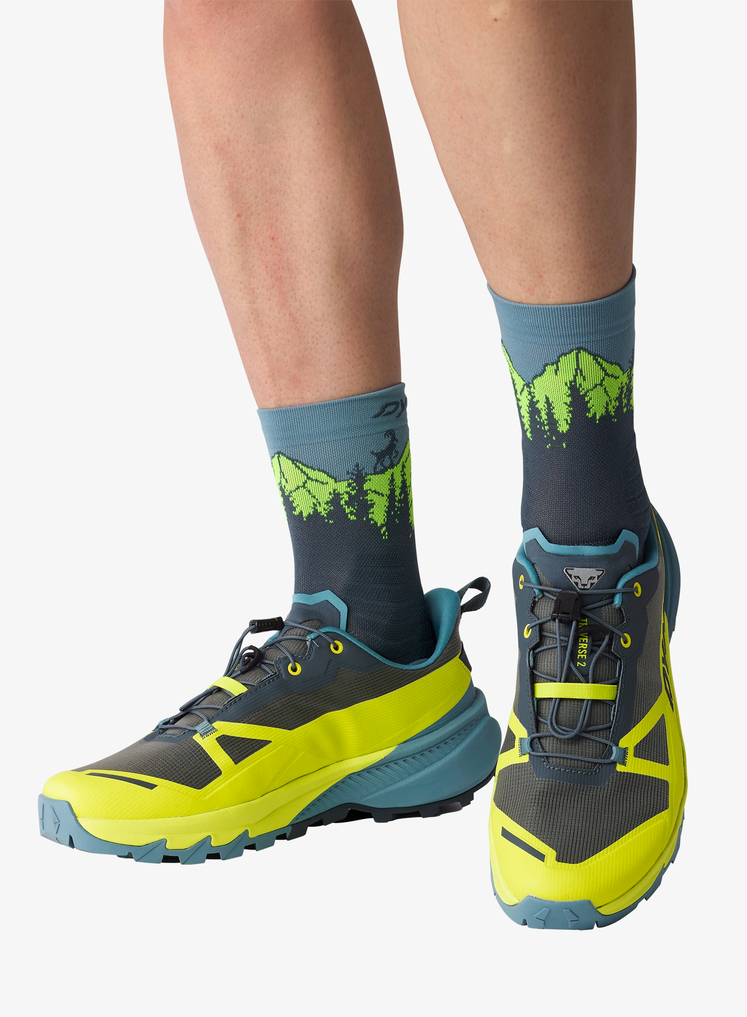 Planinarske čarape Dynafit Traverse Mid Socks - cinder/ultra yellow