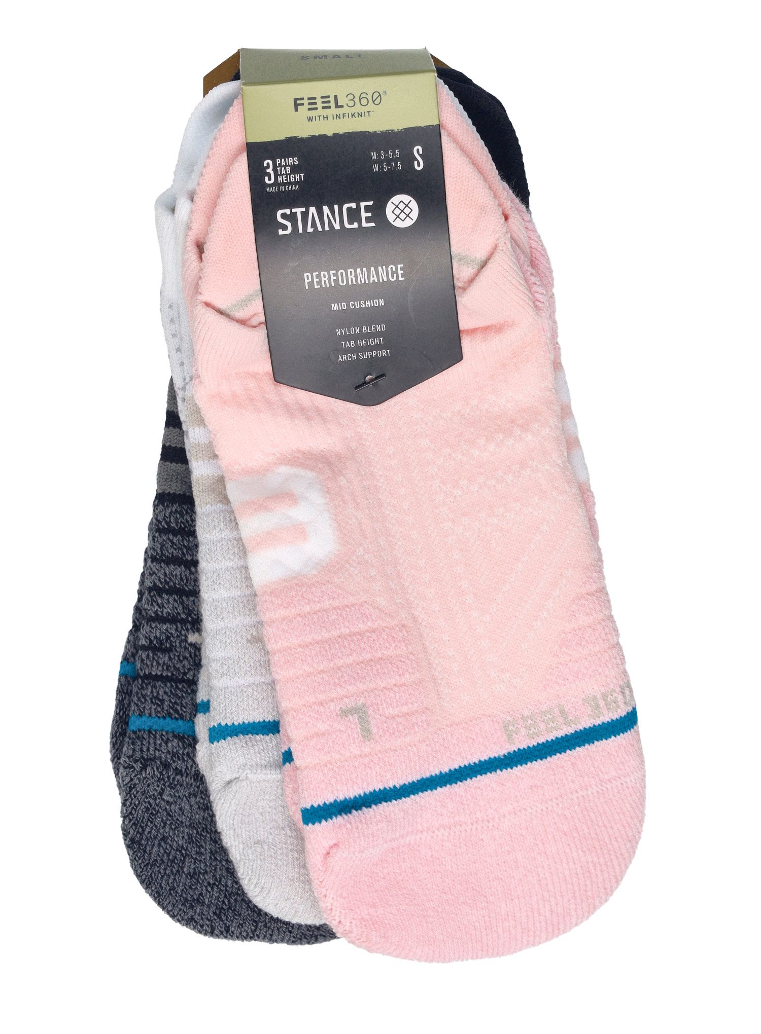 Čarape za trčanje Stance Mesh Tab 3 Pack - multi