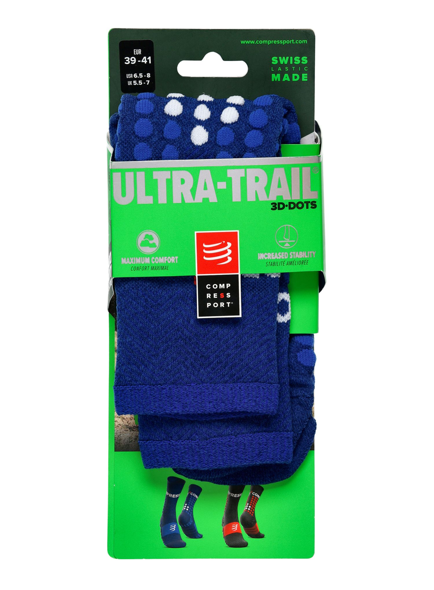 Čarape Compressport Ultra Trail Socks - blue melange