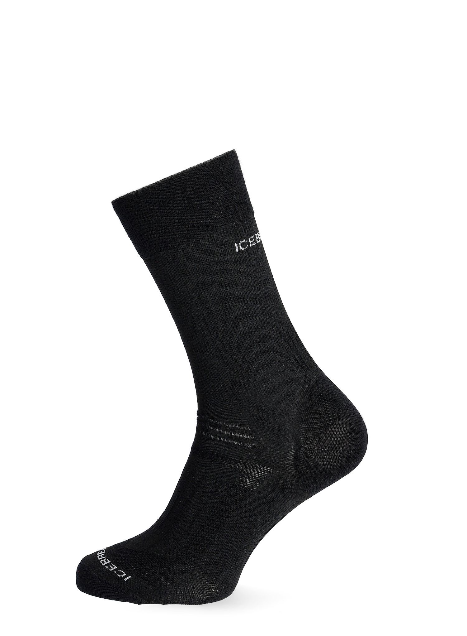 Ženske čarape Icebreaker Hike Liner Crew - black/jet hthr
