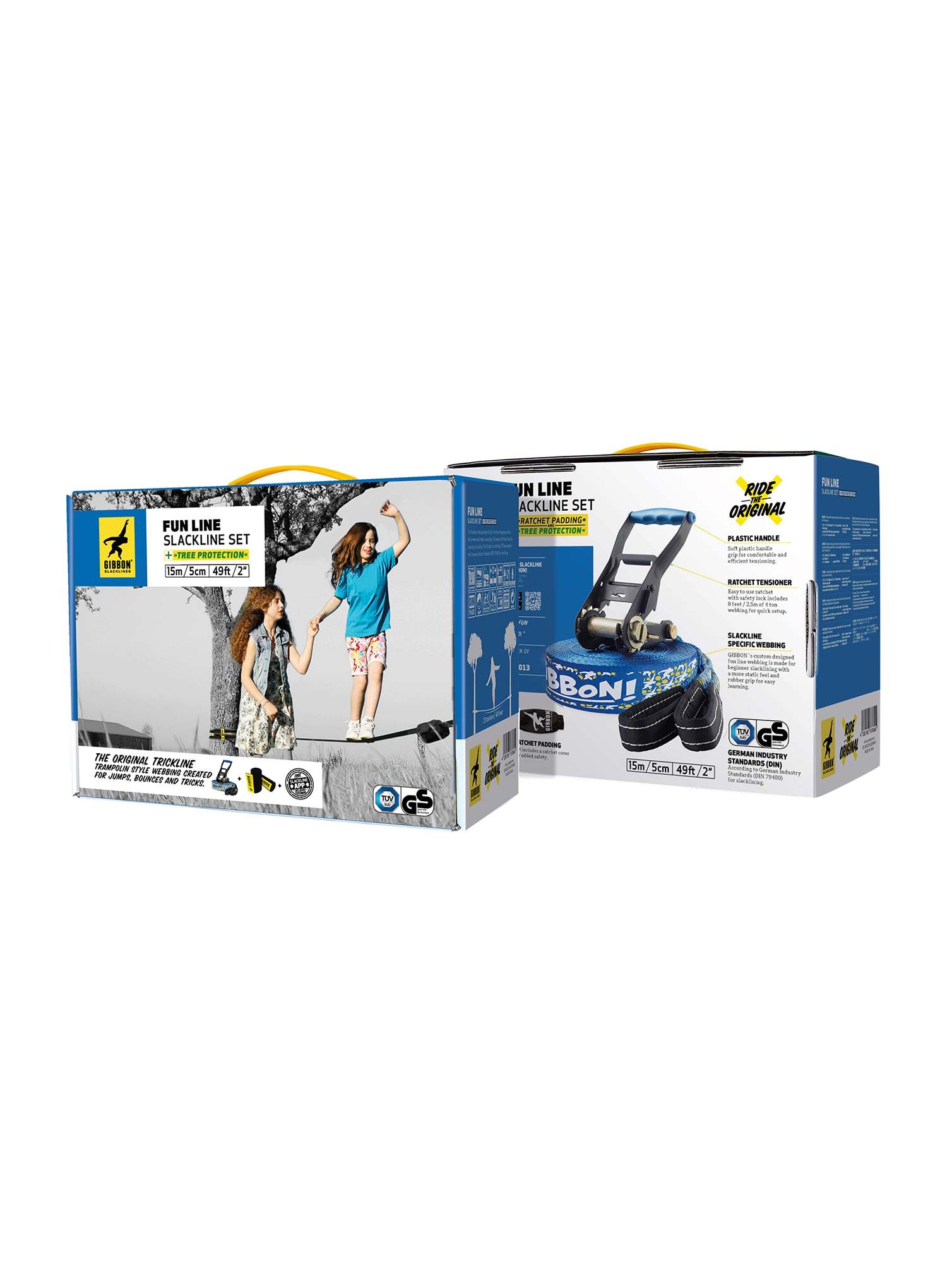 Slackline Gibbon Slacklines FunLine Treewear Set