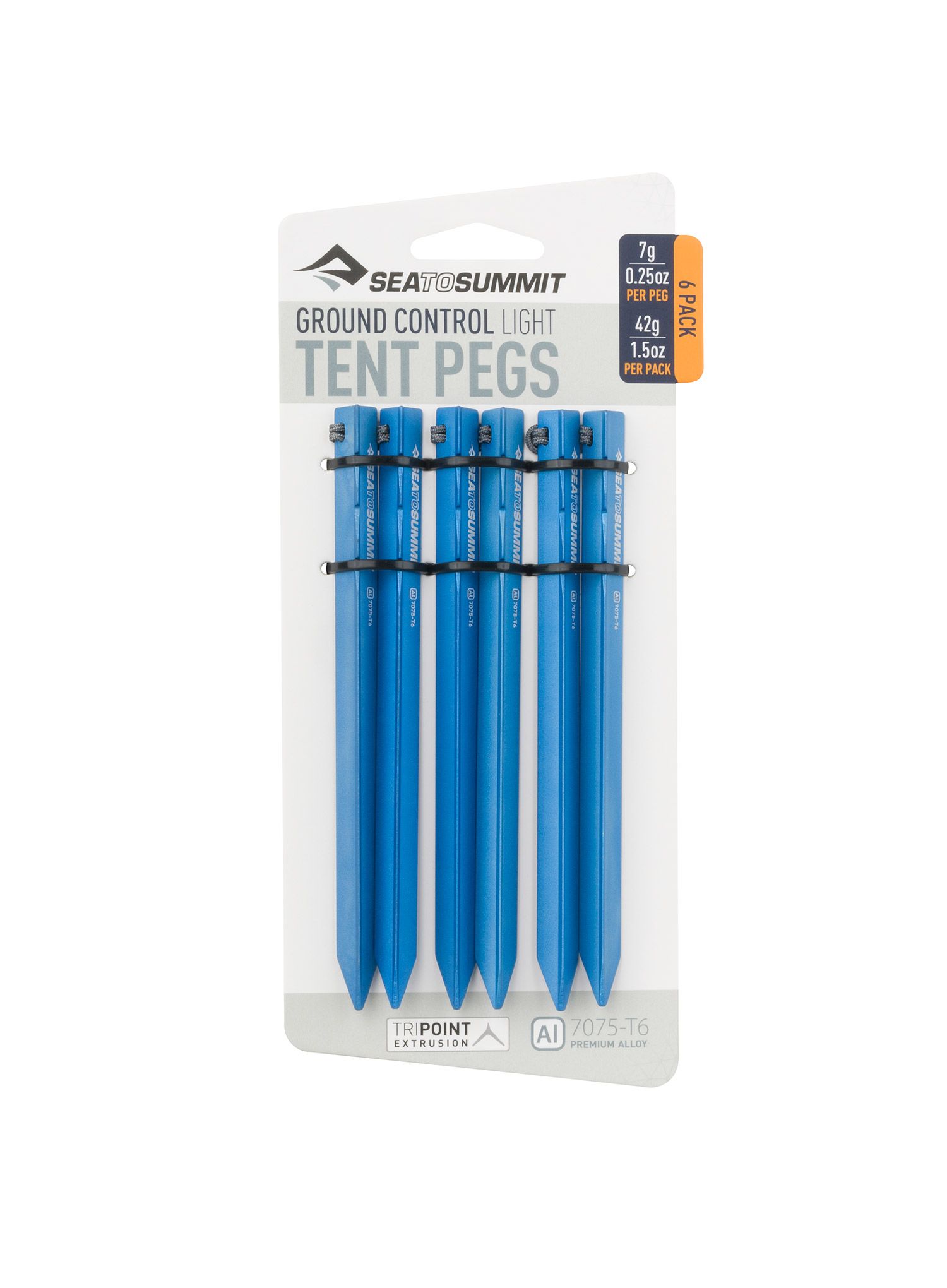 Klinovi za šator Sea To Summit Ground Control Light Tent Pegs (6 Pack) - blue