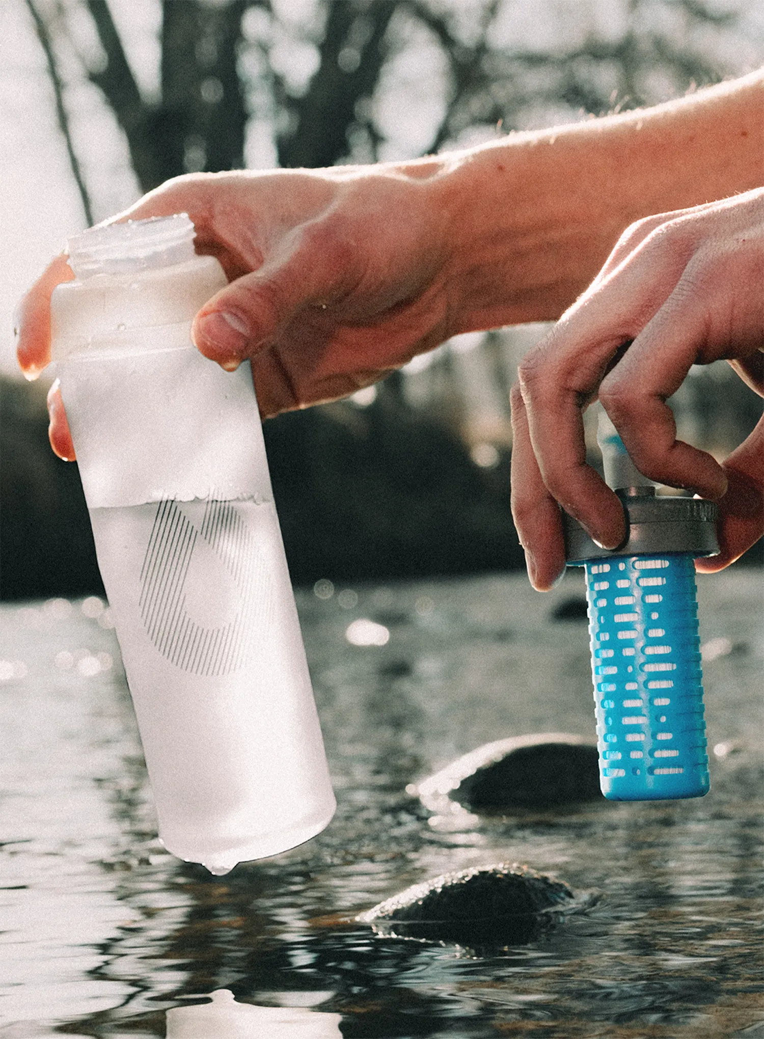 Mekana boca HydraPak Ultraflask+ 500ml Filter Kit - clear