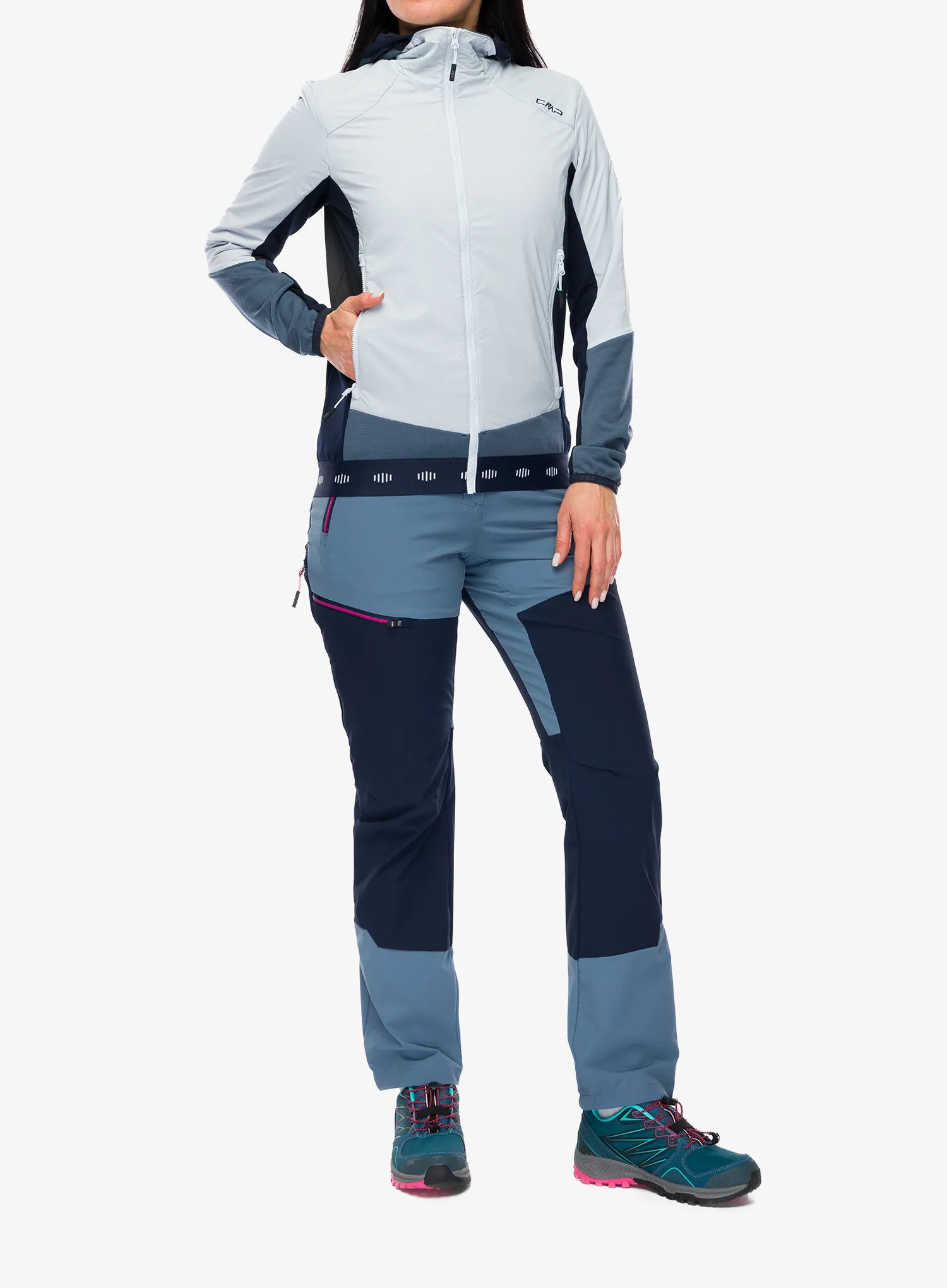 Ženski softshell CMP Solira Jacket Hybrid - sky blue