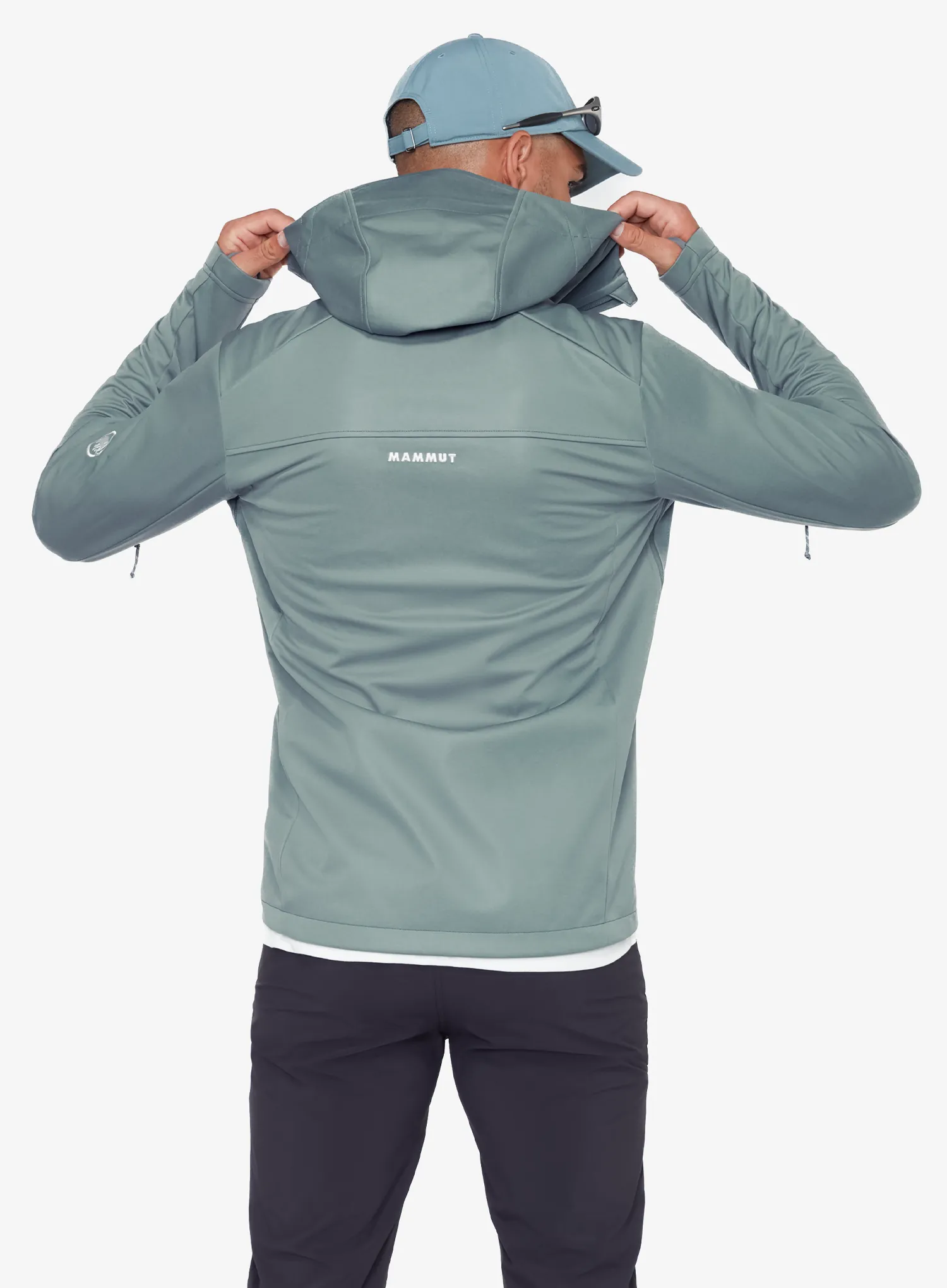 Softshell jakna Mammut Ultimate VIII SO Hooded Jacket - strata/black