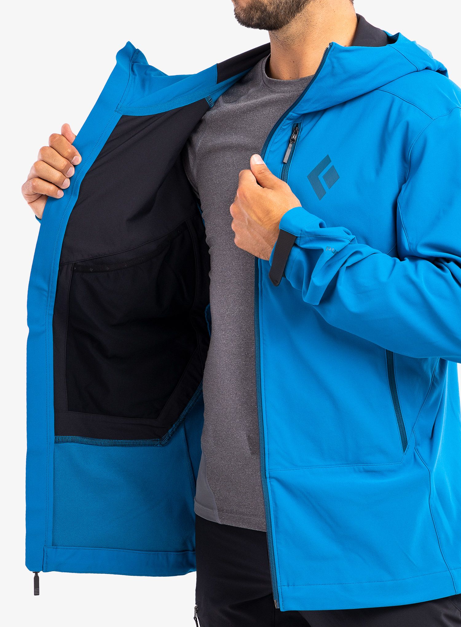 Softshell jakna Black Diamond Dawn Patrol Shell - kingfisher