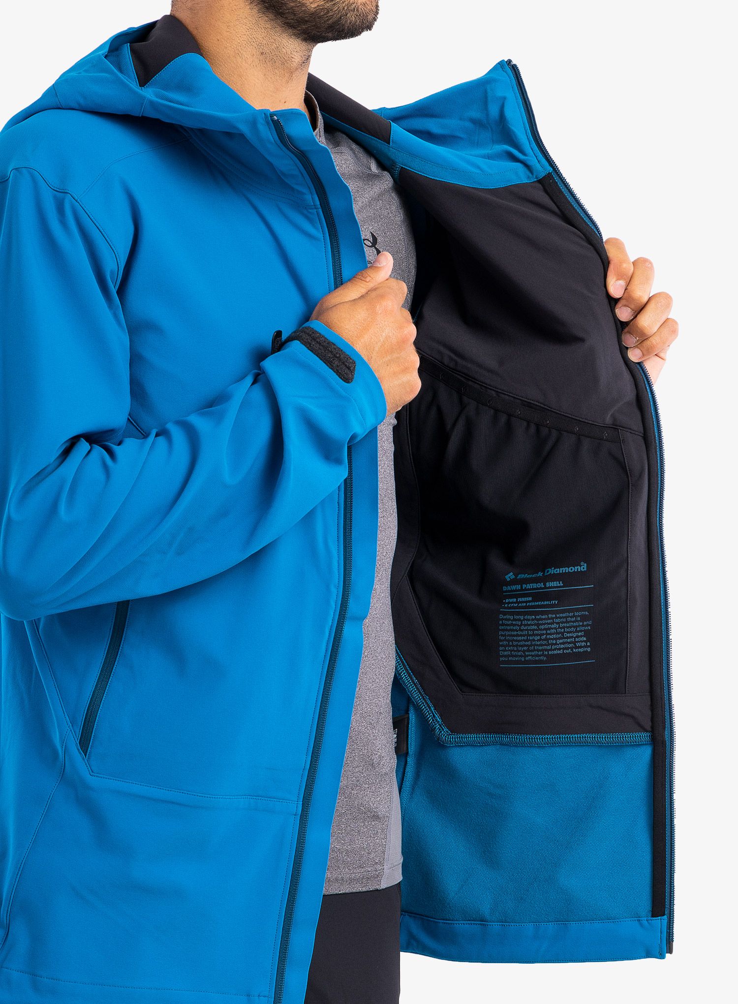 Softshell jakna Black Diamond Dawn Patrol Shell - kingfisher