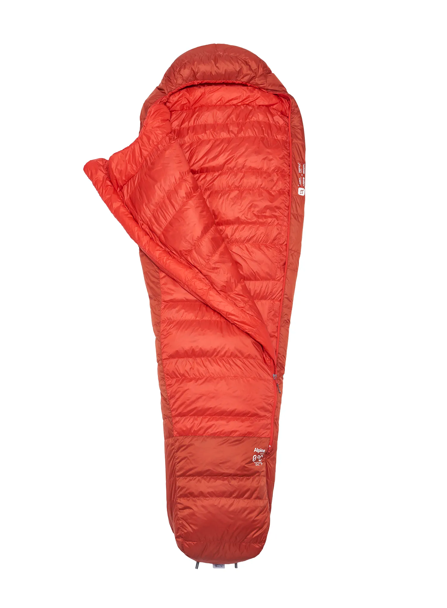 Perjana vreća za spavanje Rab Alpine 0C / 32F XL (200 cm) - dark horizon/tuscan red