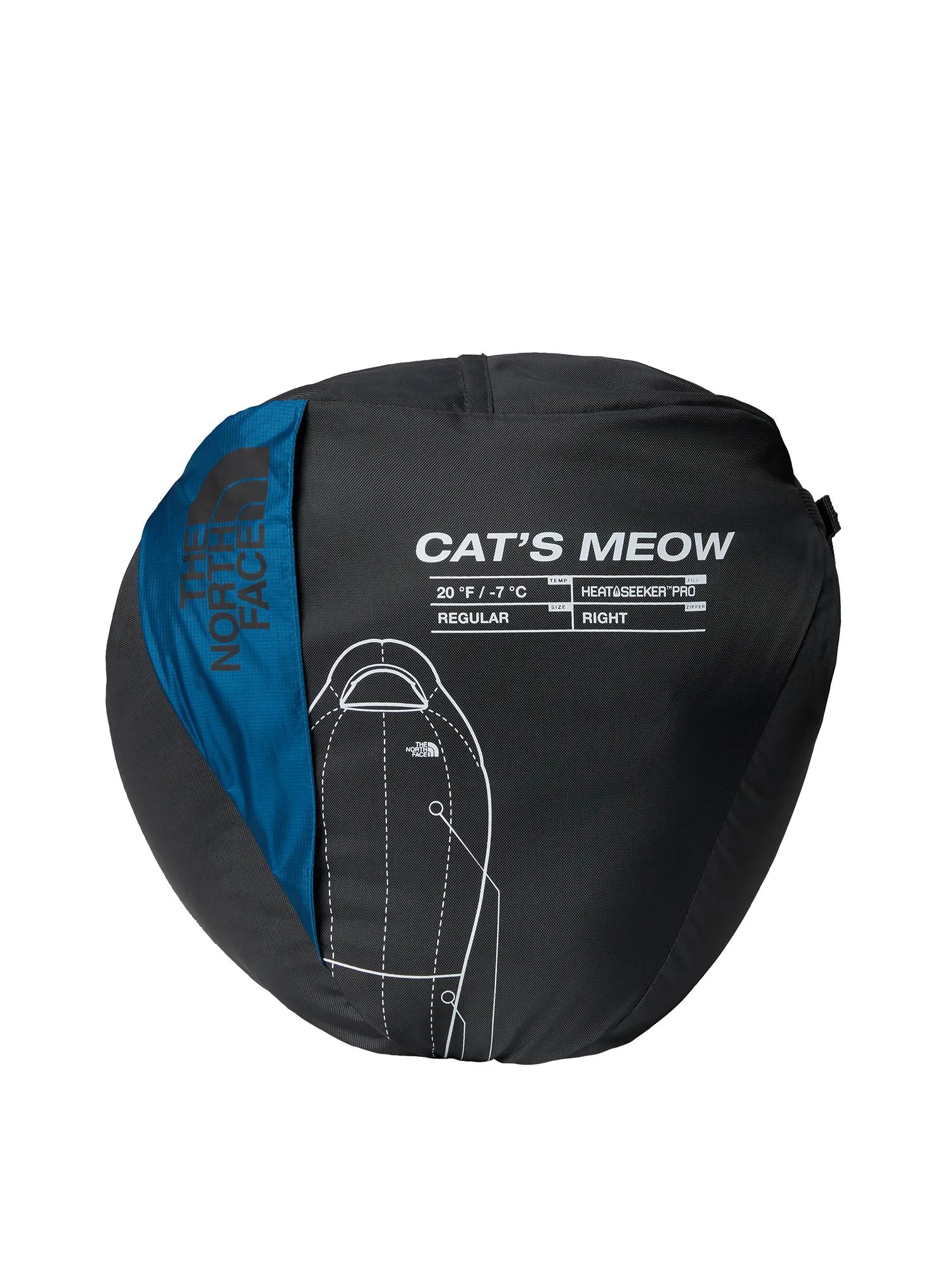 Sintetička vreća za spavanje The North Face Cat's Meow Eco (183 cm) - banff blue/banff blue