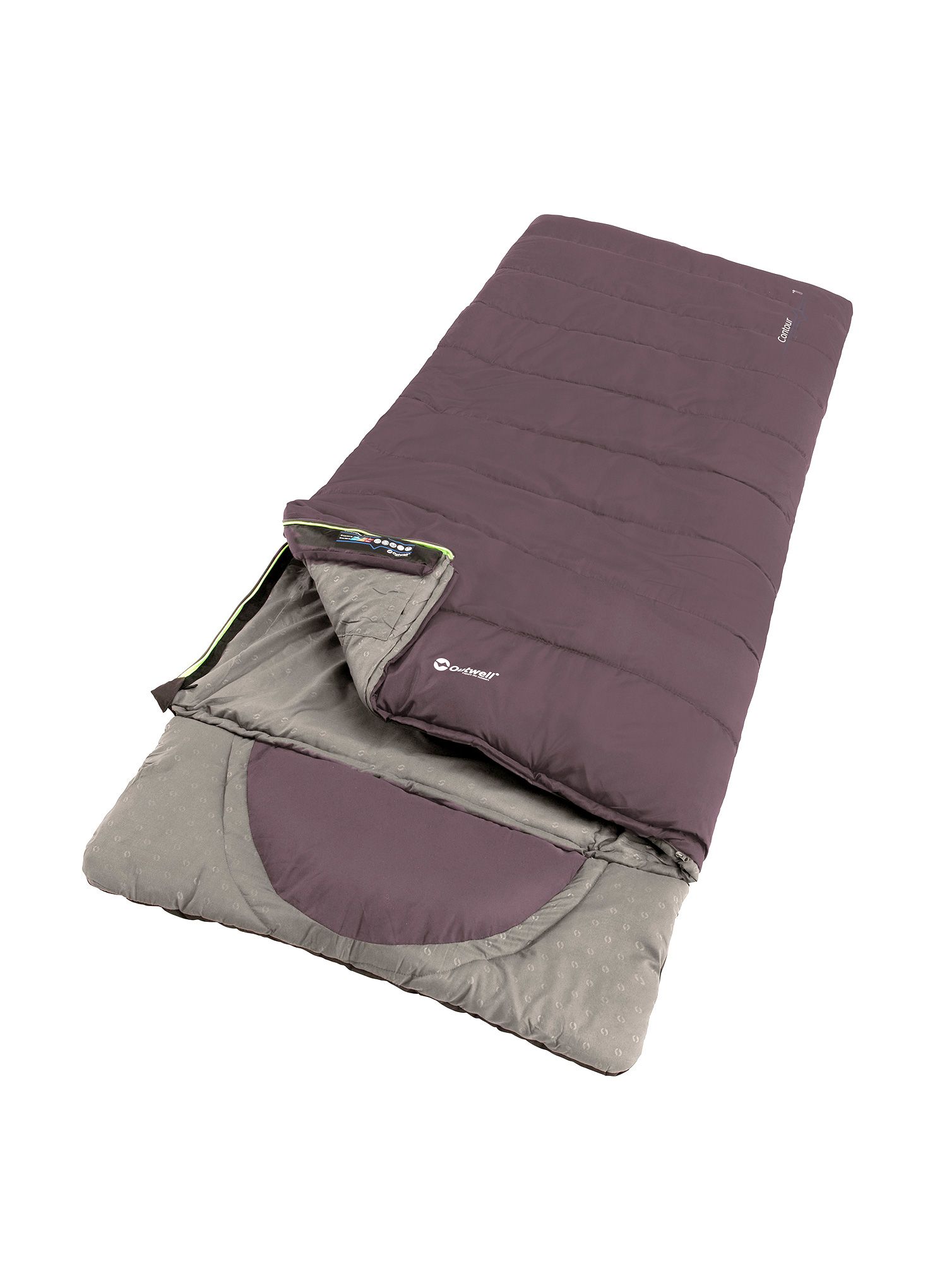 Sintetička vreća za spavanje Outwell Contour (190 cm) - dark purple