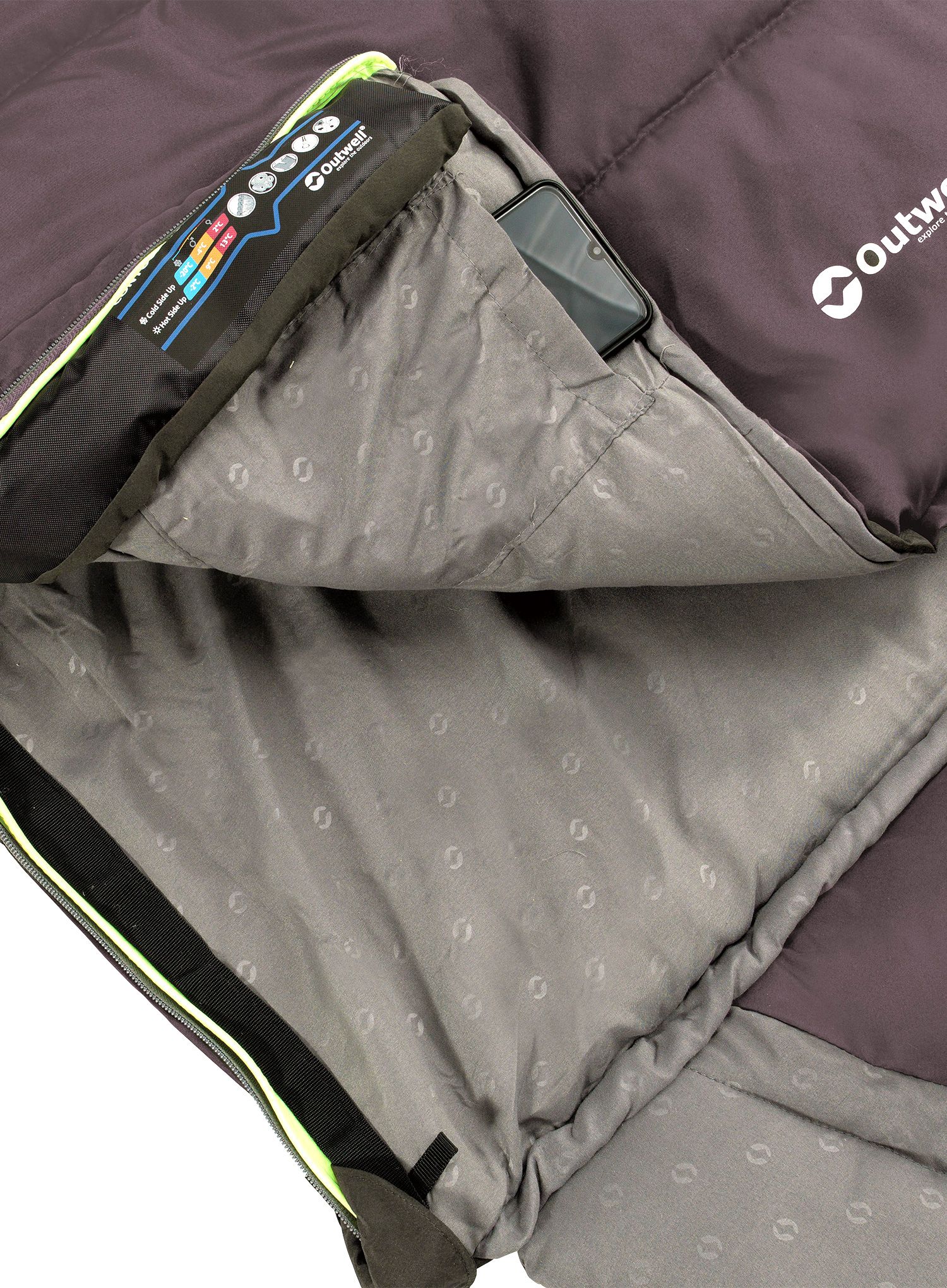 Sintetička vreća za spavanje Outwell Contour (190 cm) - dark purple