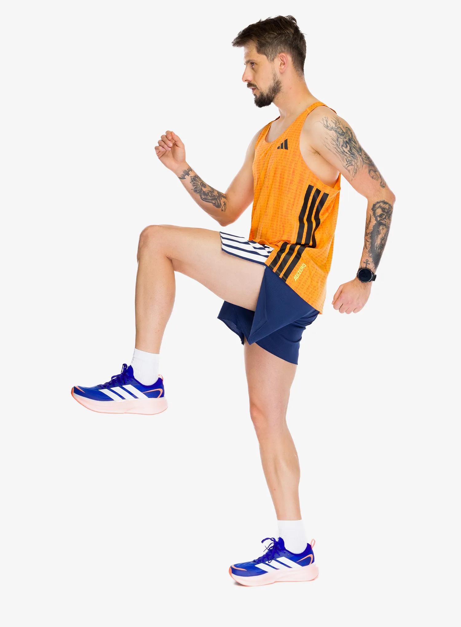 Kratke hlače za trčanje adidas Adizero Running Gel Pocket Shorts - tech indigo