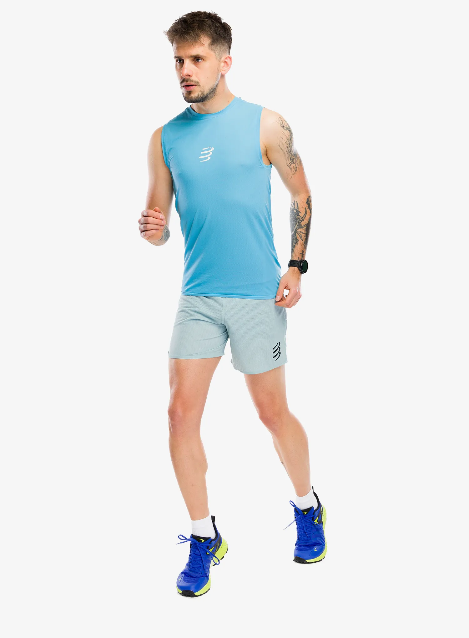 Kratke hlače za trčanje Compressport Trail Racing Overshort - ether