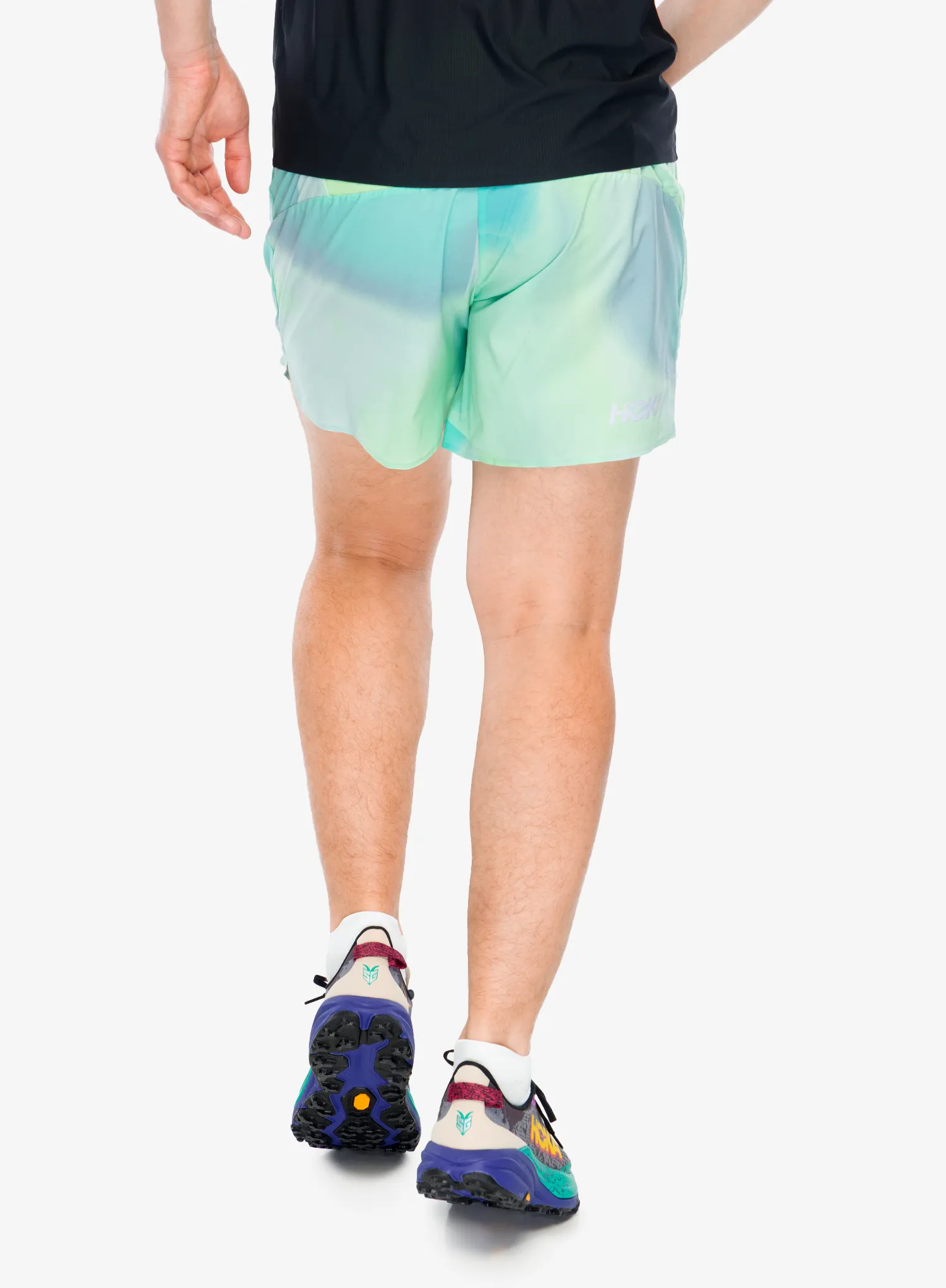 Kratke hlače za trčanje Hoka Glide 5 Short With Brief - tart apple mist