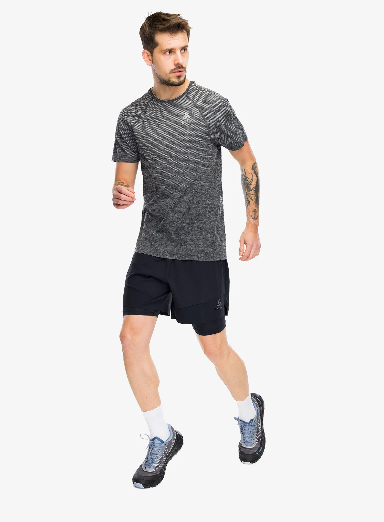 Kratke hlače za trčanje Odlo X-Alp Trail 6 Inch 2-In-1 Short - black