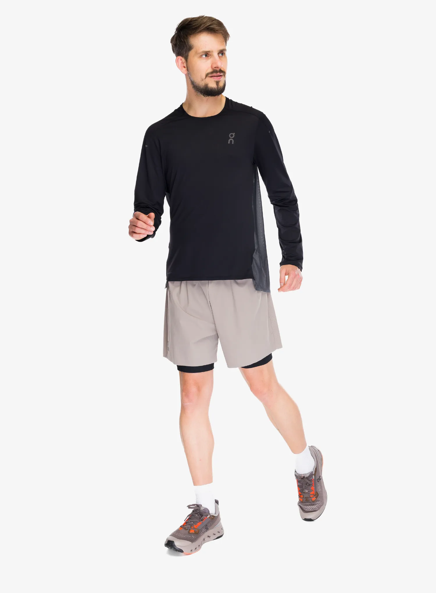 Kratke hlače za trčanje On 5 Performance 2/1 Shorts - cinder/black