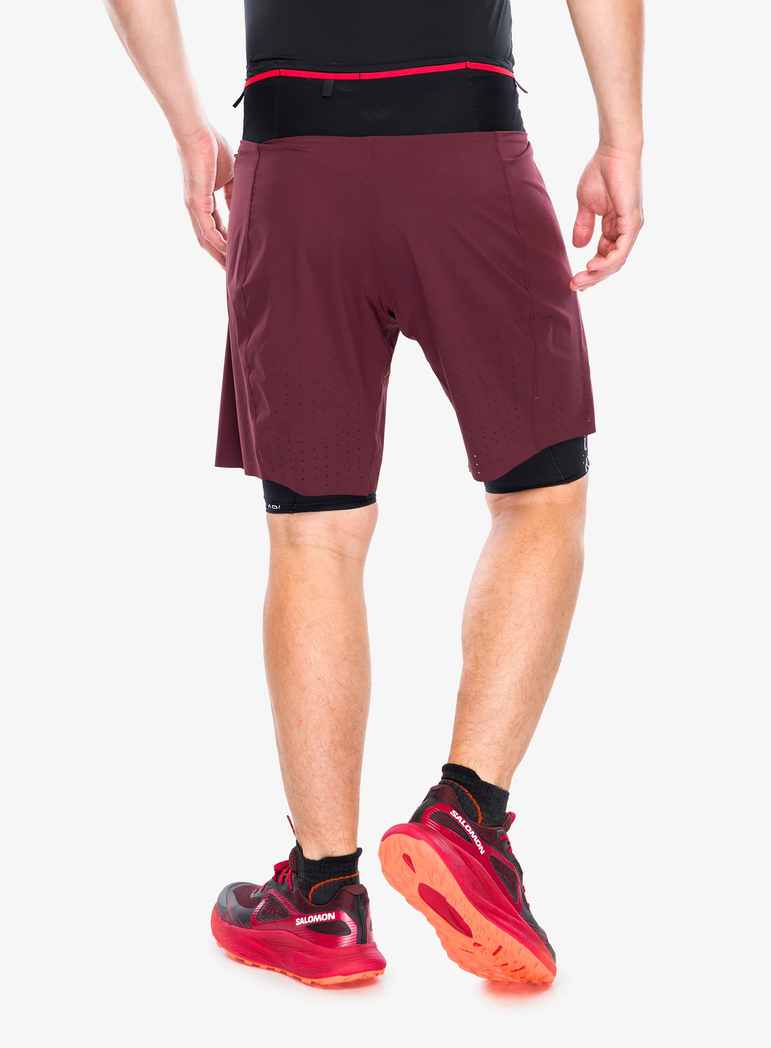 Kratke hlače za trčanje Salomon S/Lab Ultra 2in1 Shorts - decadent chocolate
