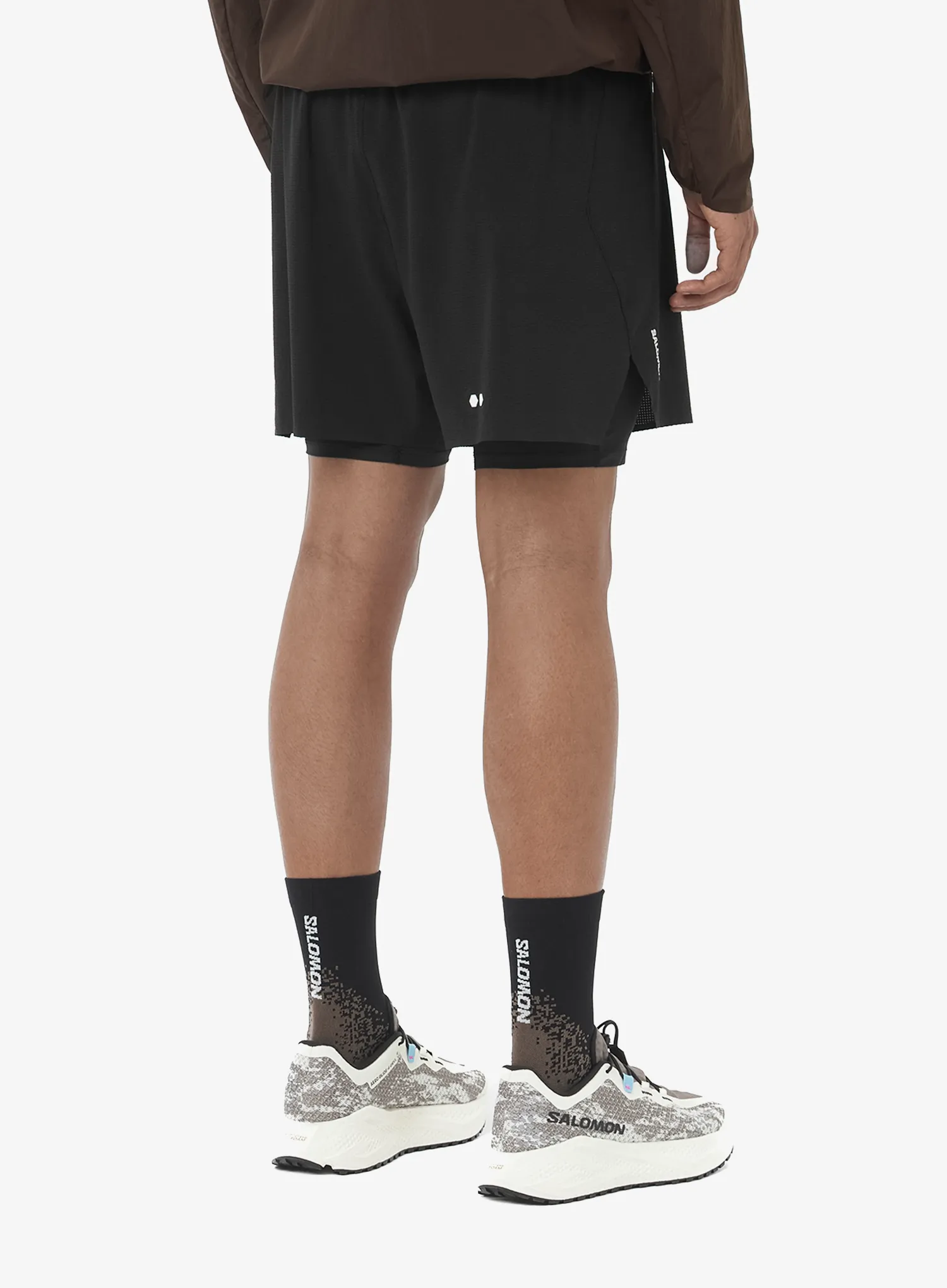 Kratke hlače za trčanje Salomon Sense Aero 2In1 Shorts 5 - deep black