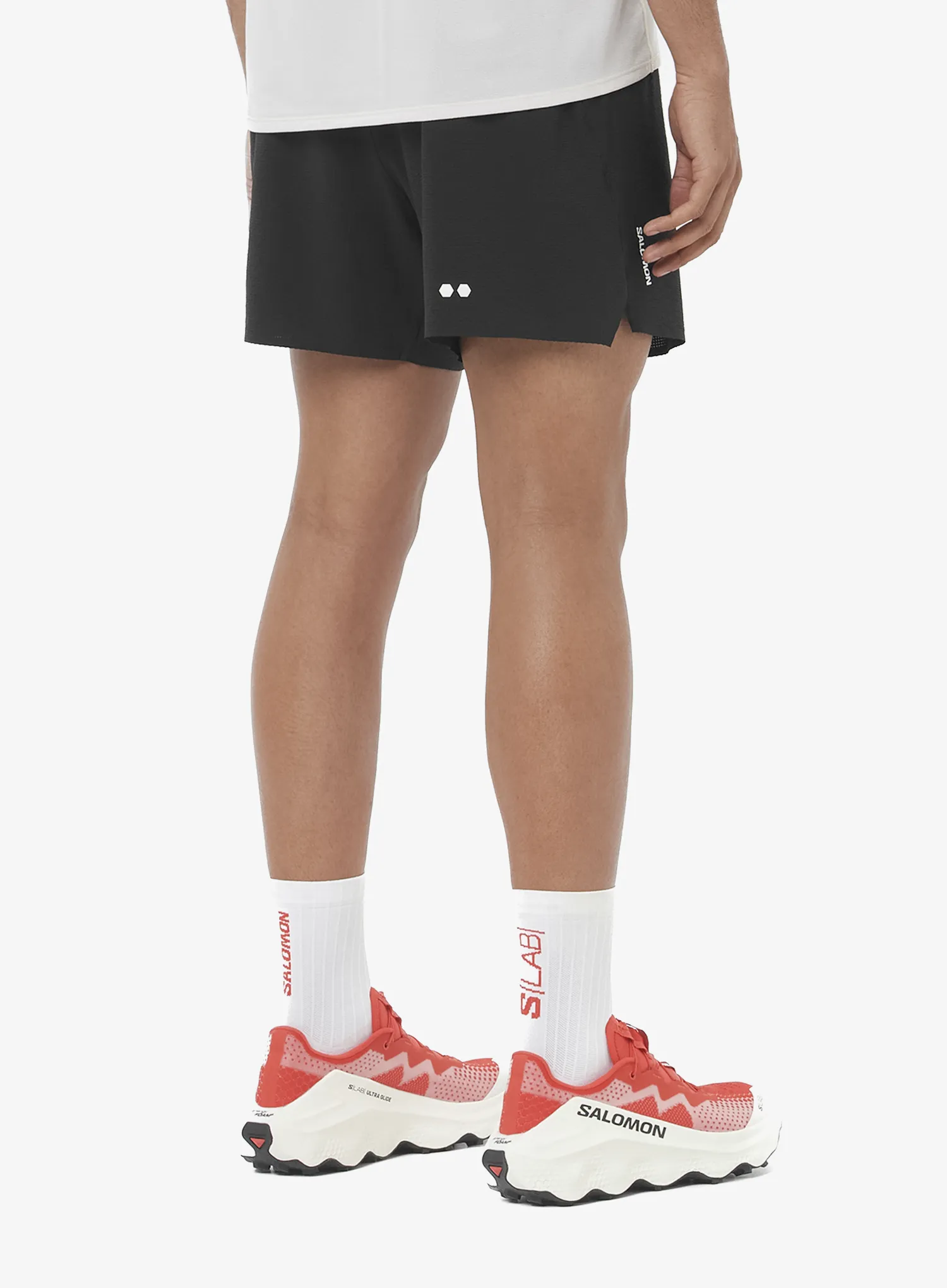 Kratke hlače za trčanje Salomon Sense Aero Stow 5 Shorts - deep black