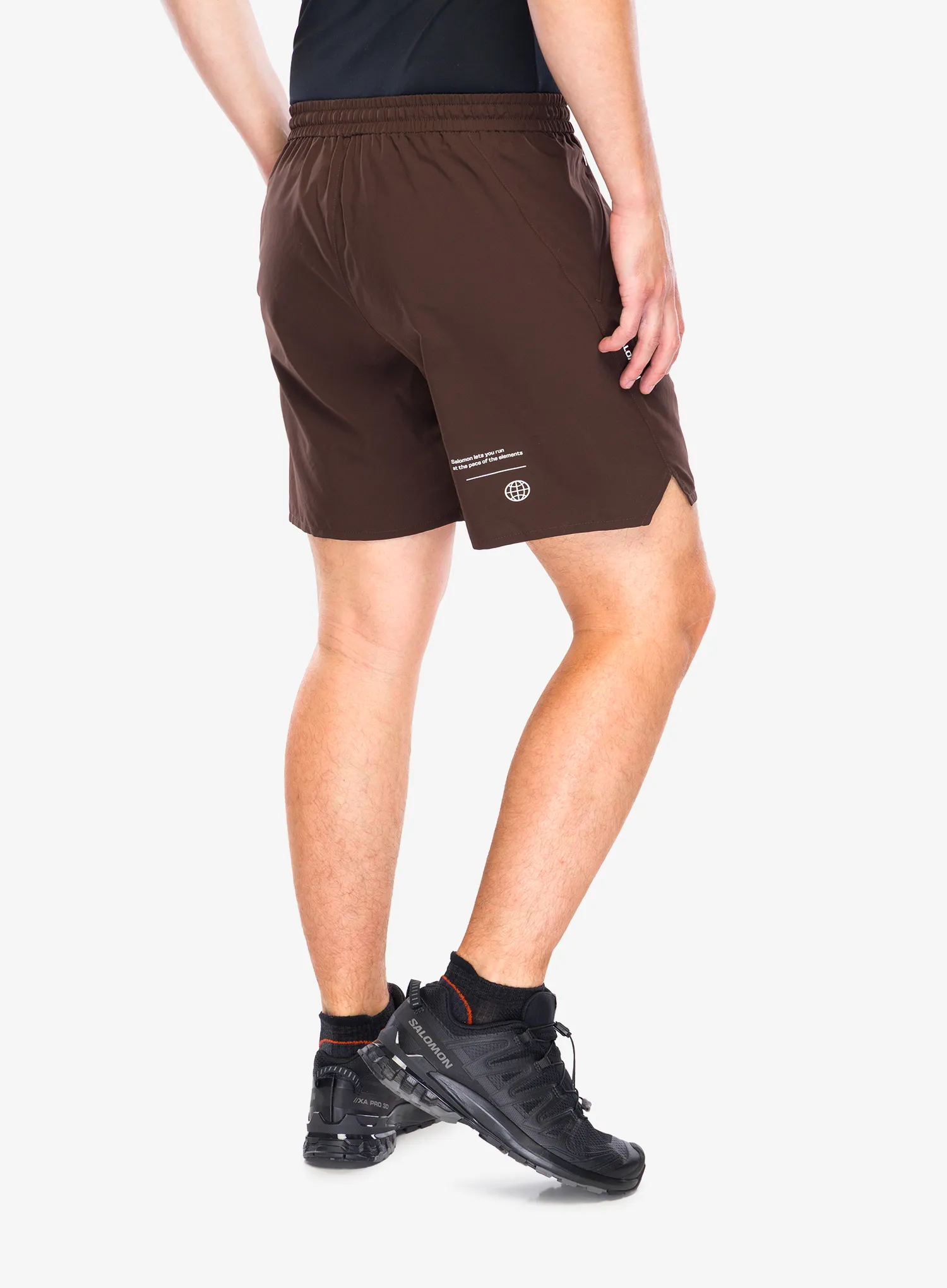 Kratke hlače za trčanje Salomon Shakeout 7 Shorts No L GFX - coffee bean