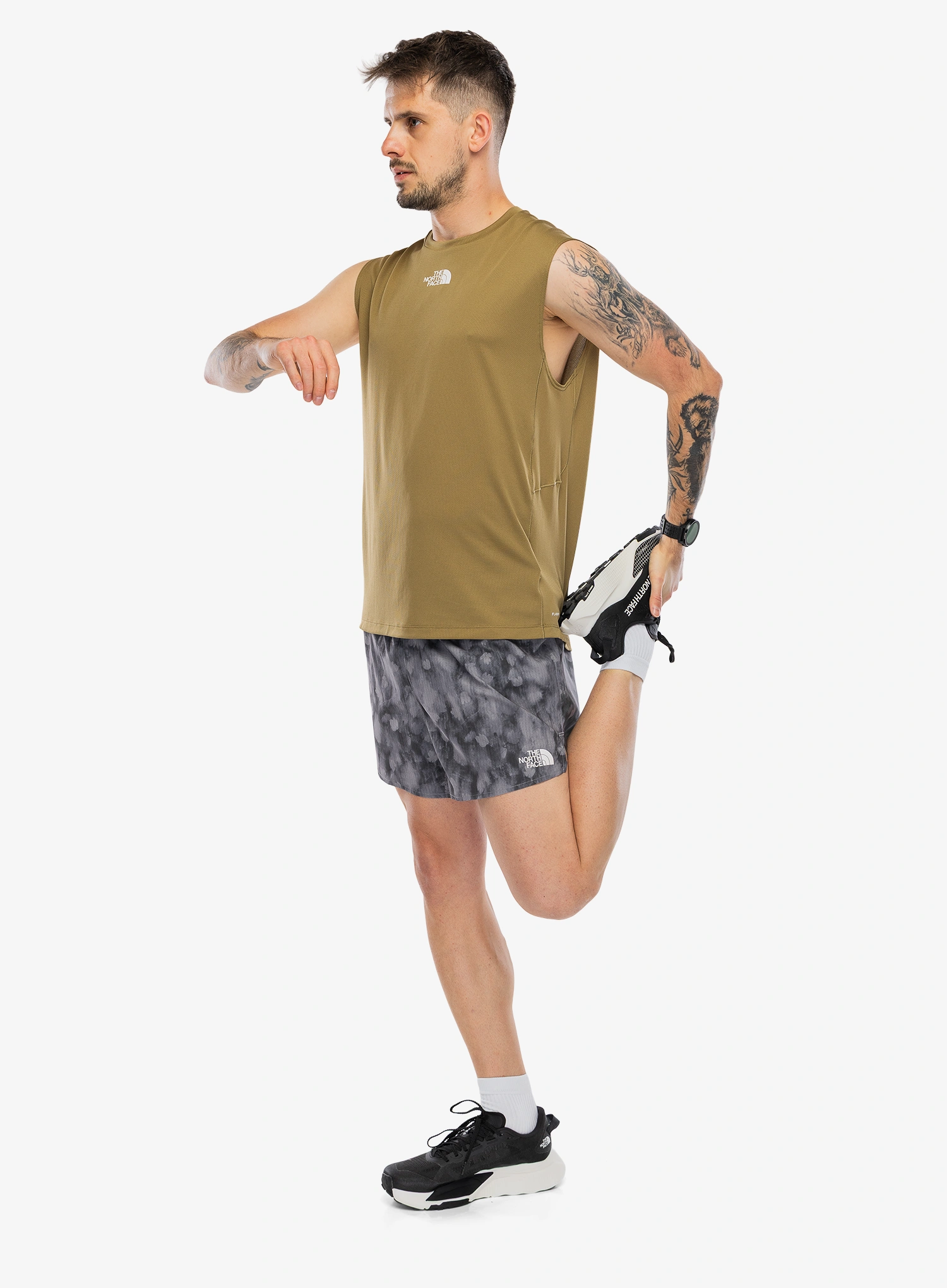 Kratke hlače za trčanje The North Face Sunriser Short 5in Print - grey print