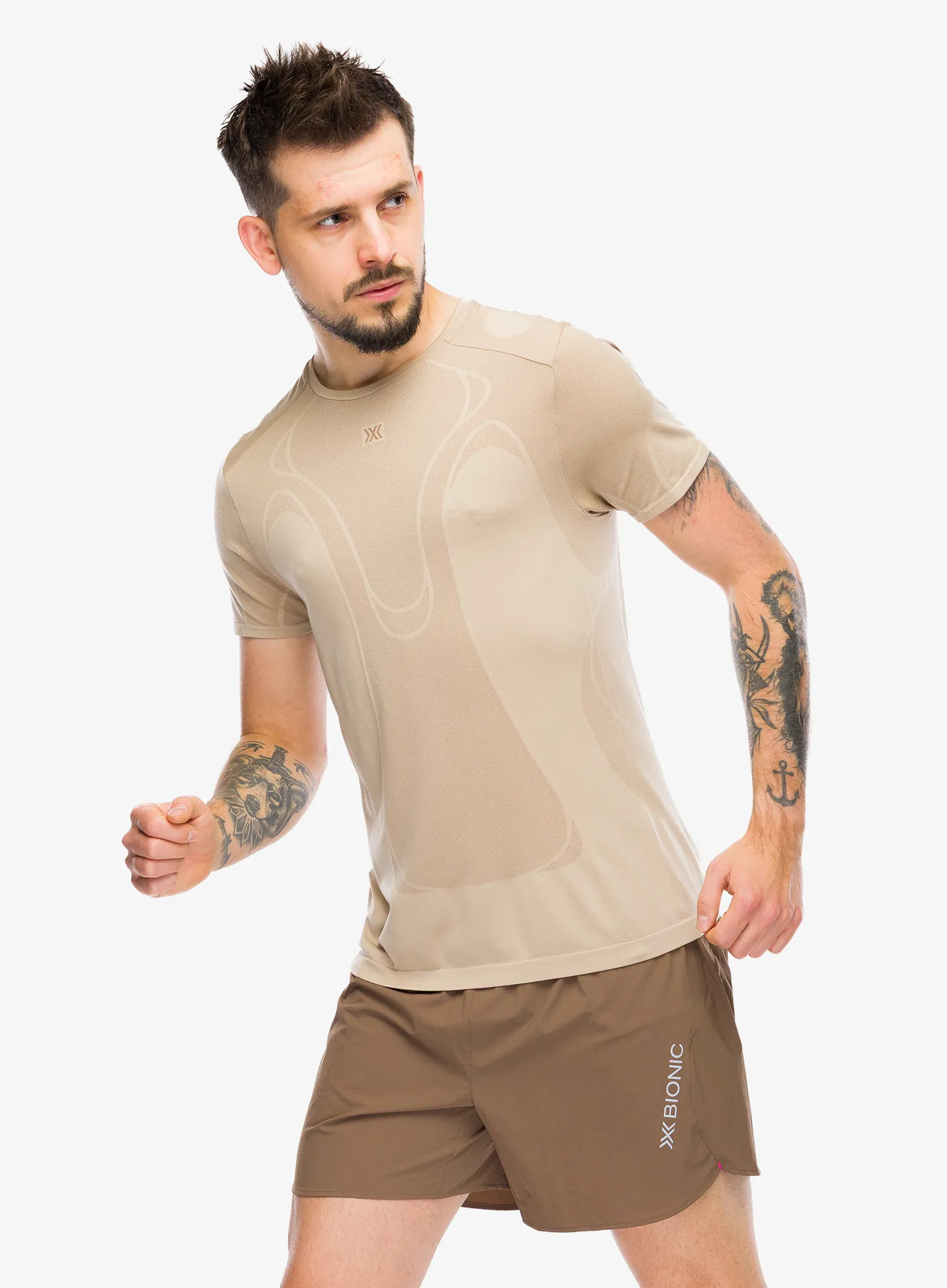 Kratke hlače za trčanje X-Bionic Corefusion Run Discover Shorts - dark sand