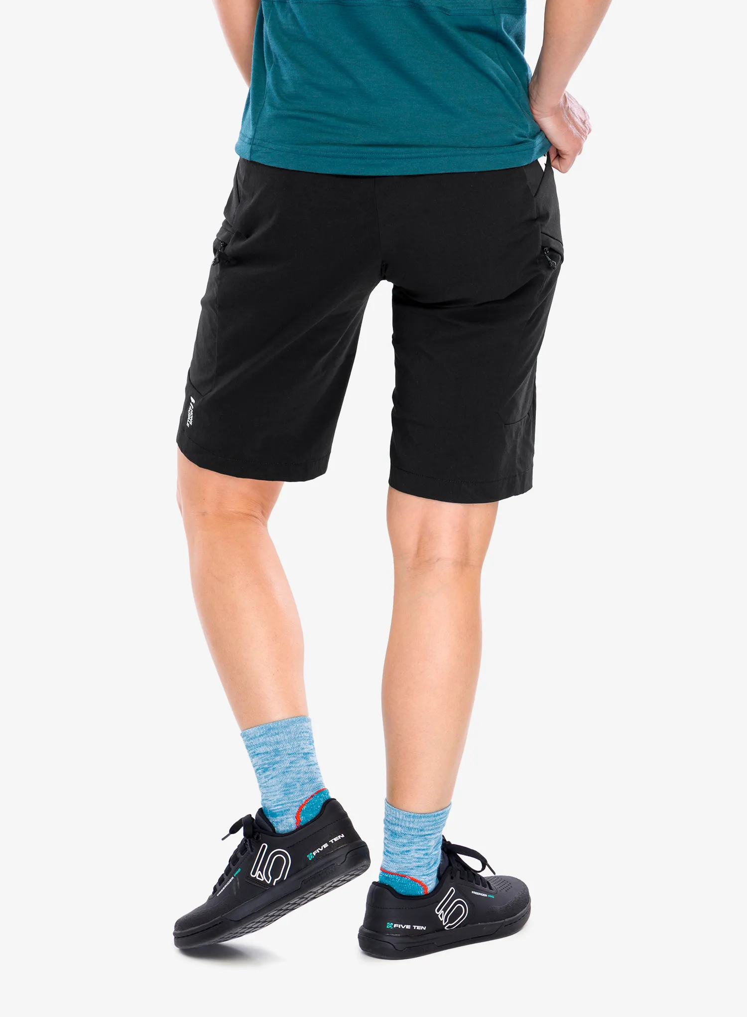 Ženske biciklističke kratke hlače Mons Royale Diversion Merino Trail Shorts - black/black