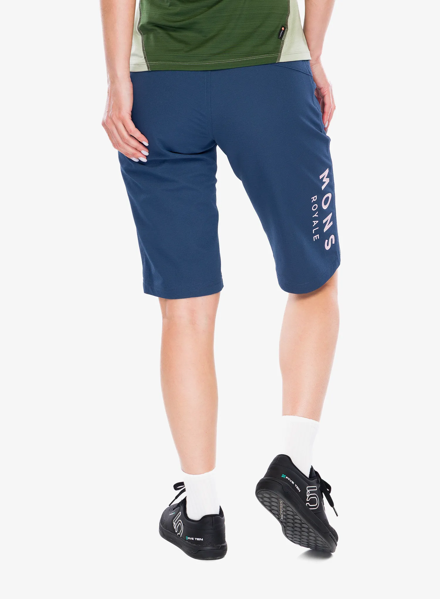 Ženske biciklističke kratke hlače Mons Royale Momentum 2.0 Bike Shorts - dark denim