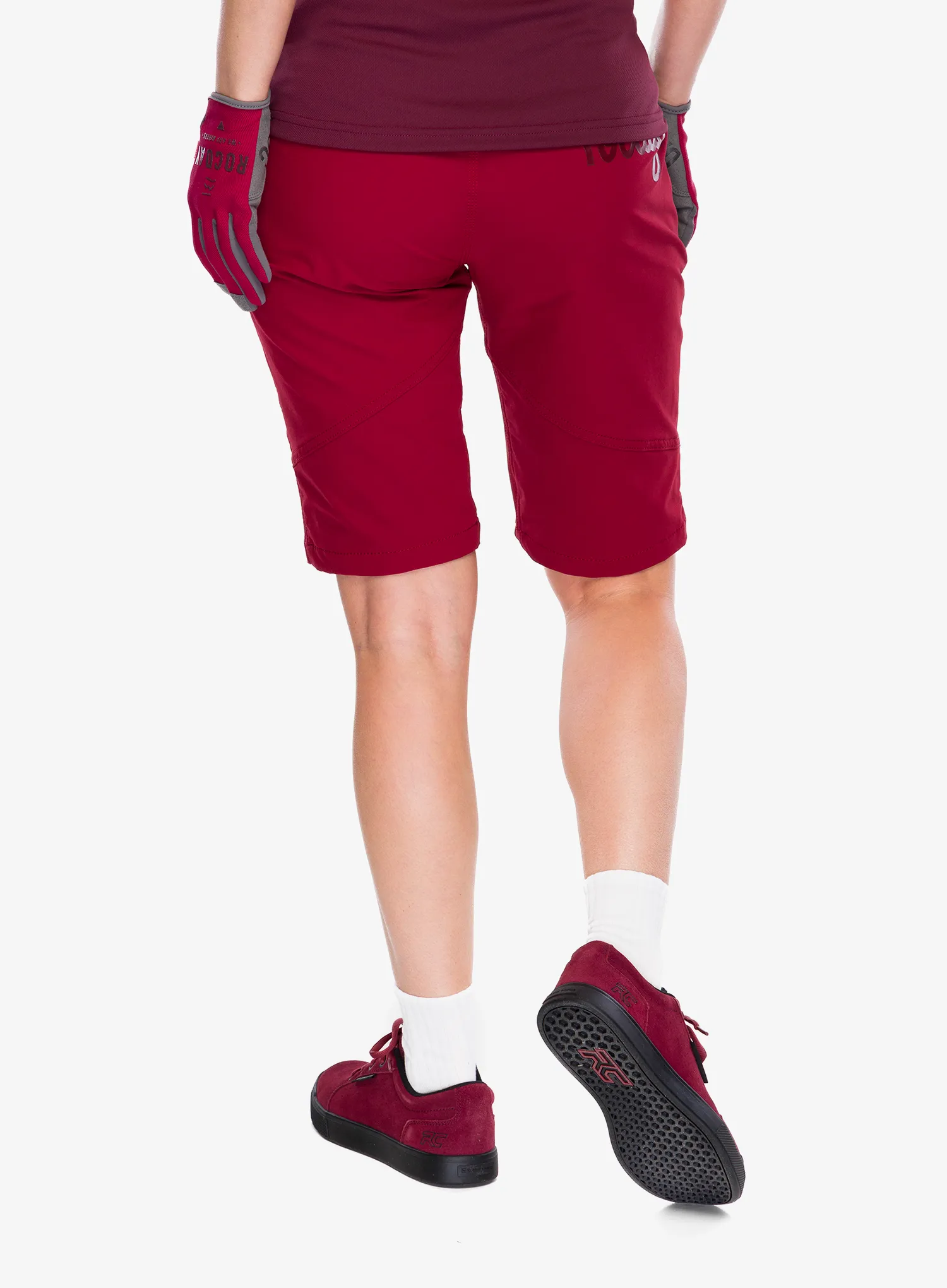 Ženske biciklističke kratke hlače Rocday Roc Lite - dark red