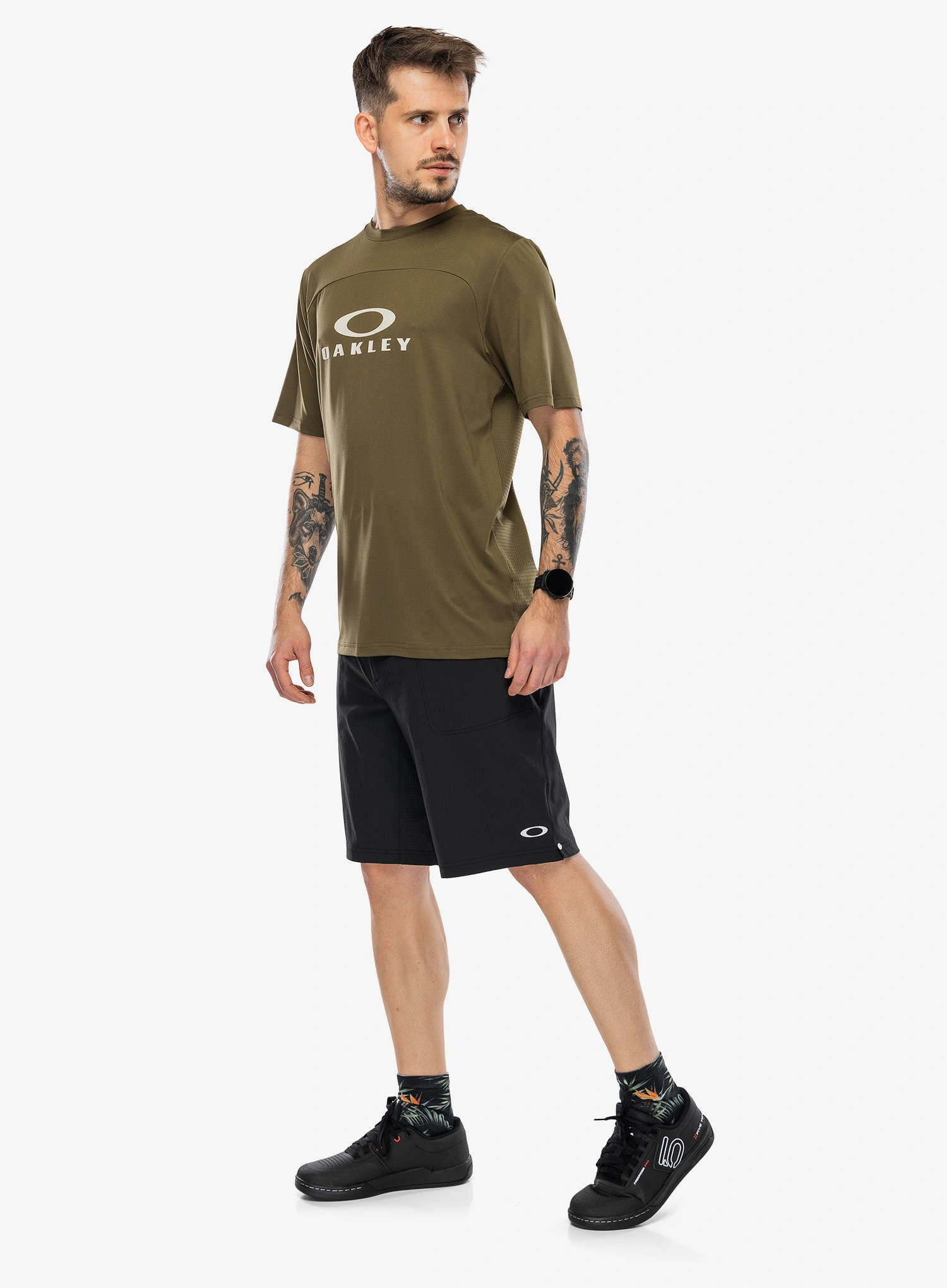 Biciklističke kratke hlače s umetkom Oakley Seeker Whip Lined Short - pitch black