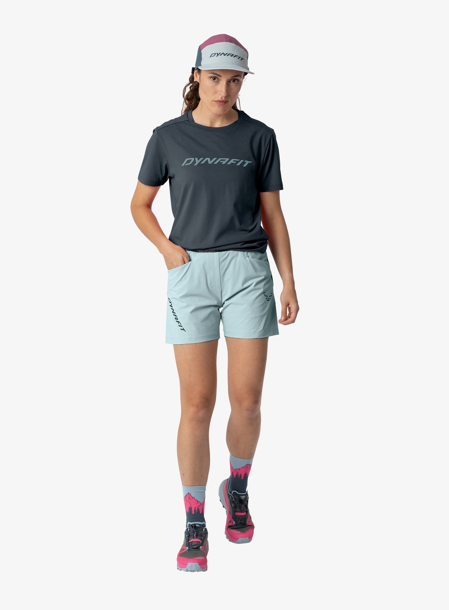 Ženske planinarske kratke hlače Dynafit Traverse Hybrid Shorts - cloud blue
