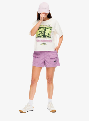 Ženske planinarske kratke hlače Patagonia Outdoor Everyday Shorts - light violet
