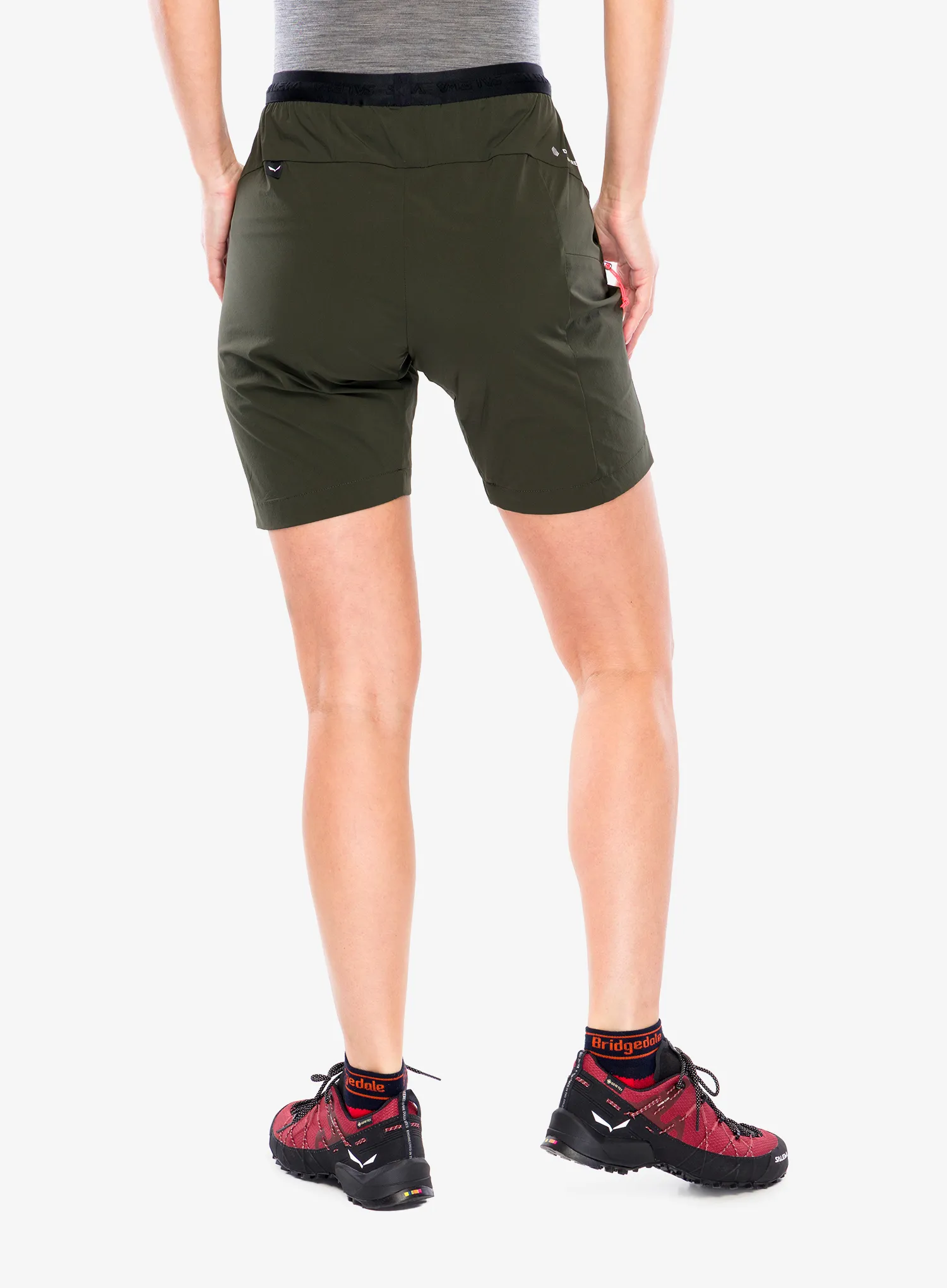 Ženske planinarske kratke hlače Salewa Puez 4 Shorts - dark olive