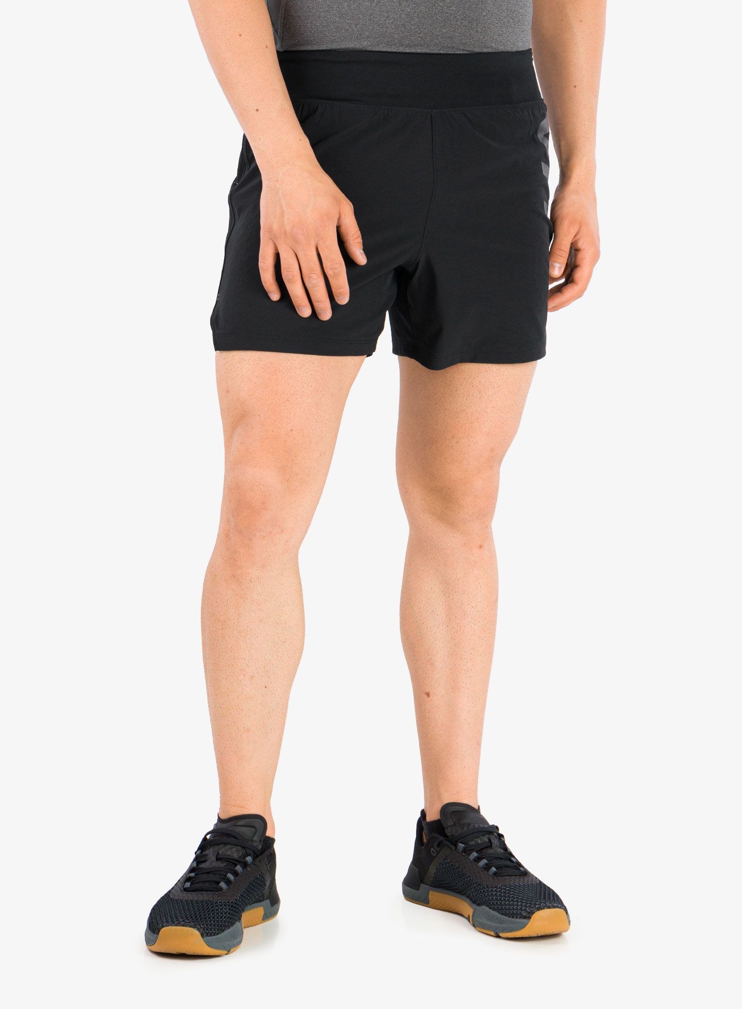 Kratke hlače za trčanje Under Armour SpeedPocket 5'' Short - black/pitch gray/reflective