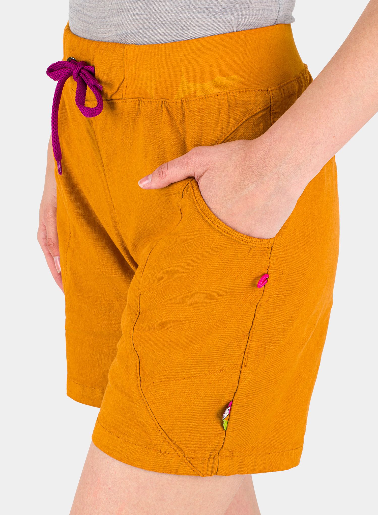 Ženske penjačke kratke hlače E9 Wendy - mustard