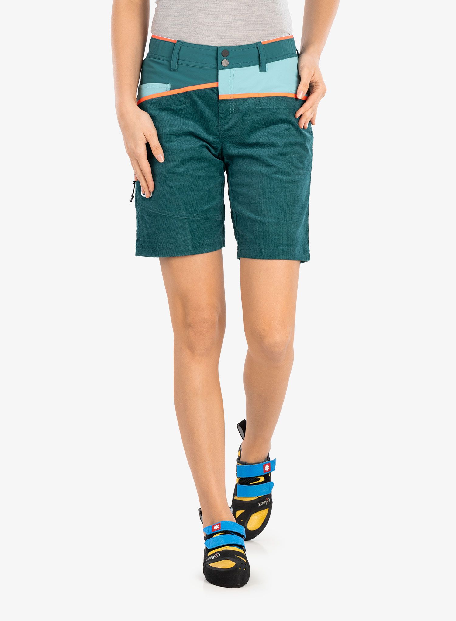 Ženske penjačke kratke hlače Ortovox Casale Shorts - pacific green
