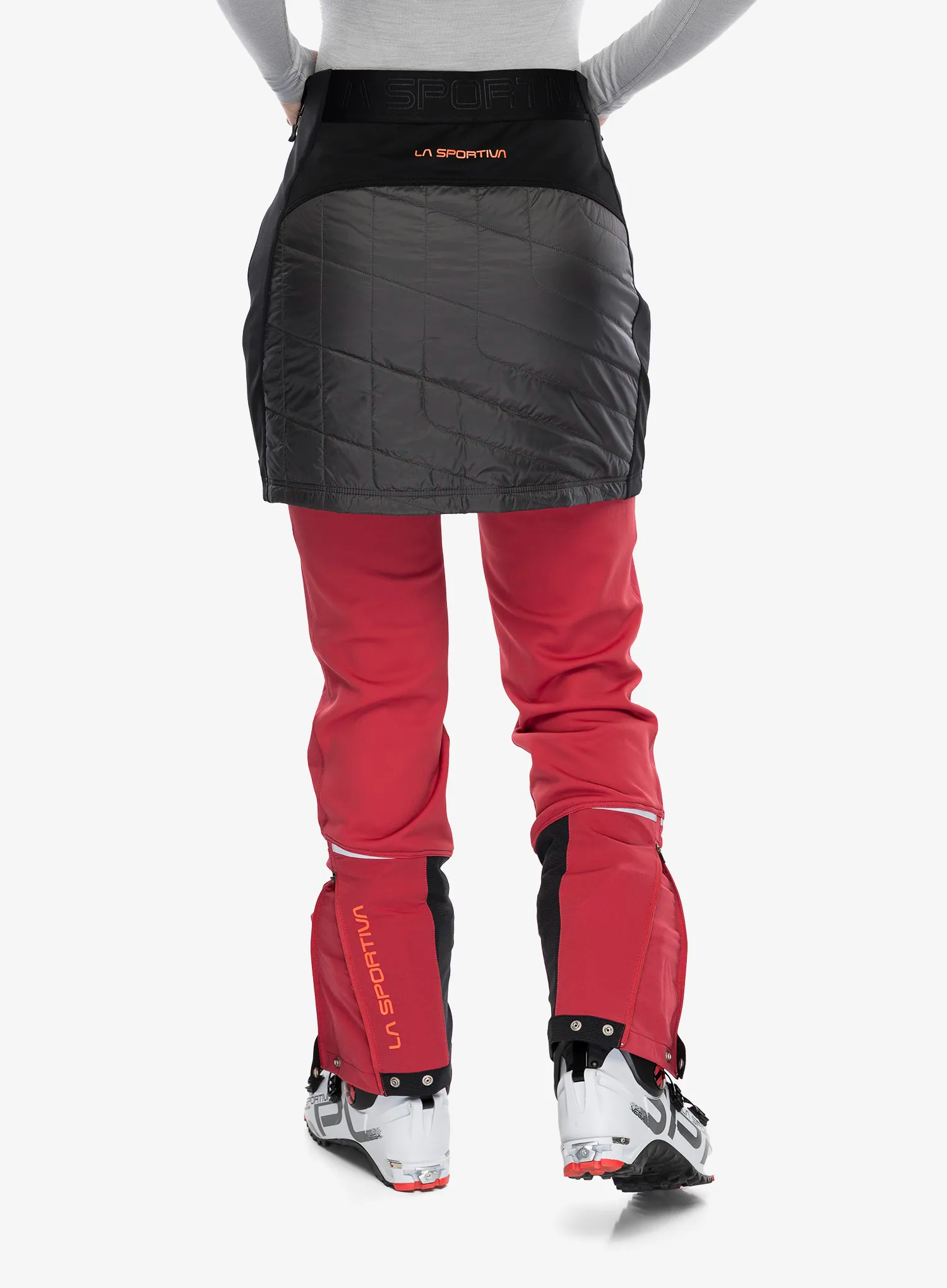 Suknja s postavom La Sportiva Warm Up Primaloft Skirt - carbon/cherry tomato