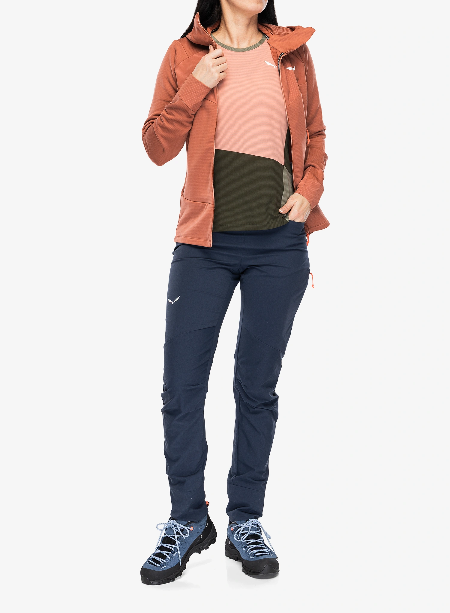 Ženske penjačke hlače Salewa Agner Light 2 Dst Pants - navy blazer