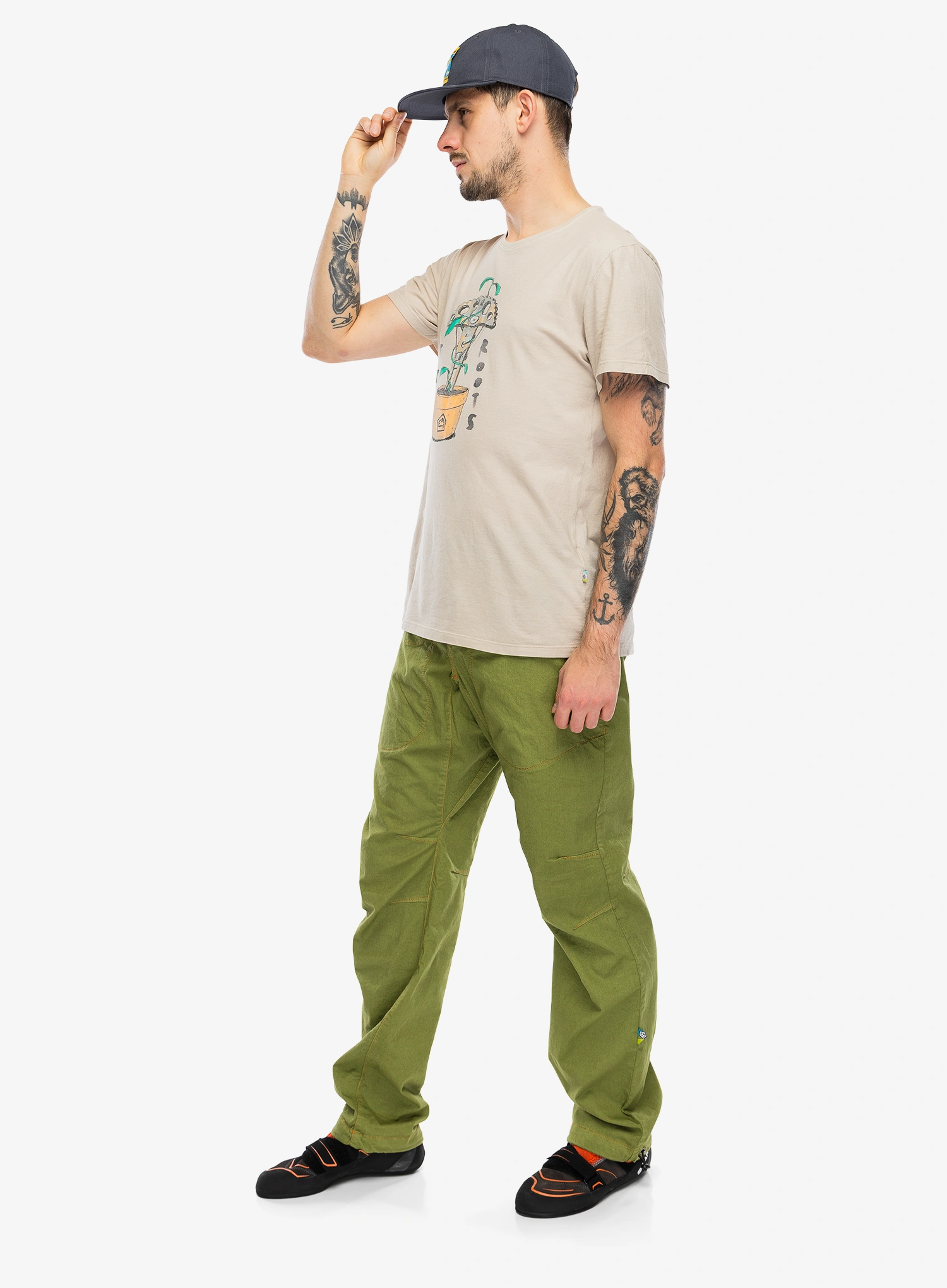Penjačke hlače E9 Rondo Flax2 - rosemary