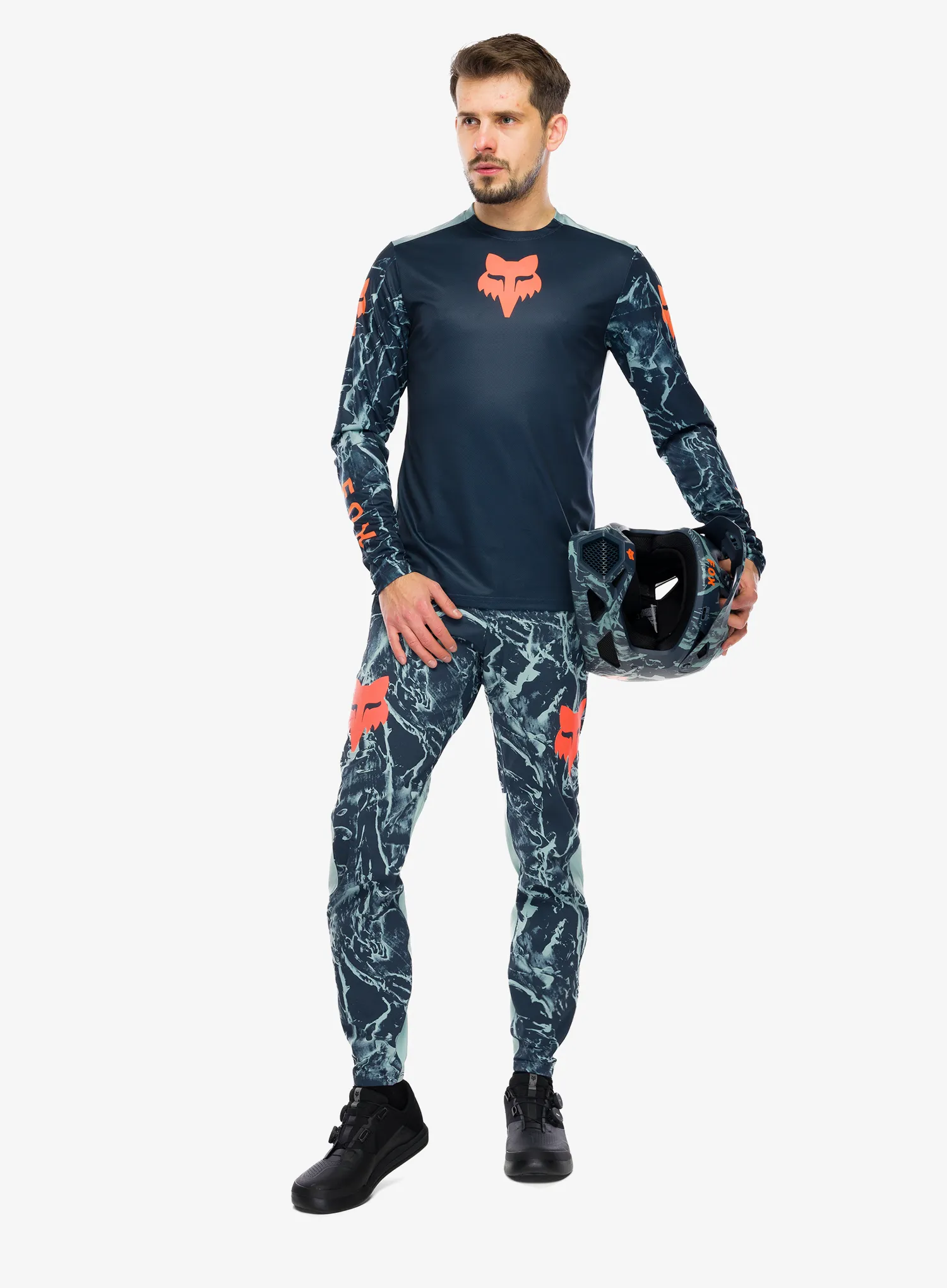 Biciklističke hlače Fox Ranger Pant Image Print - arctic blue