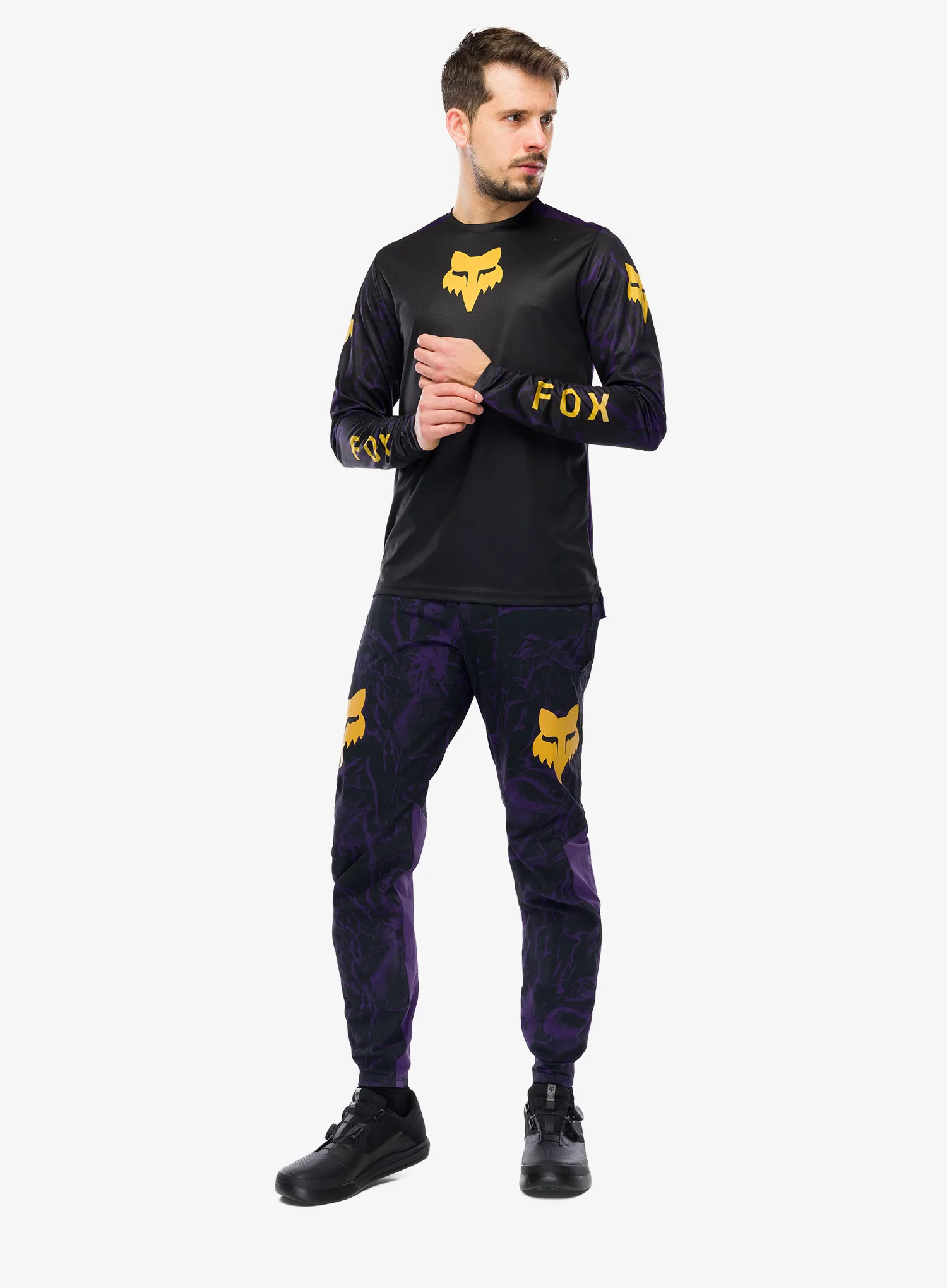 Biciklističke hlače Fox Ranger Pant Image Print - plum