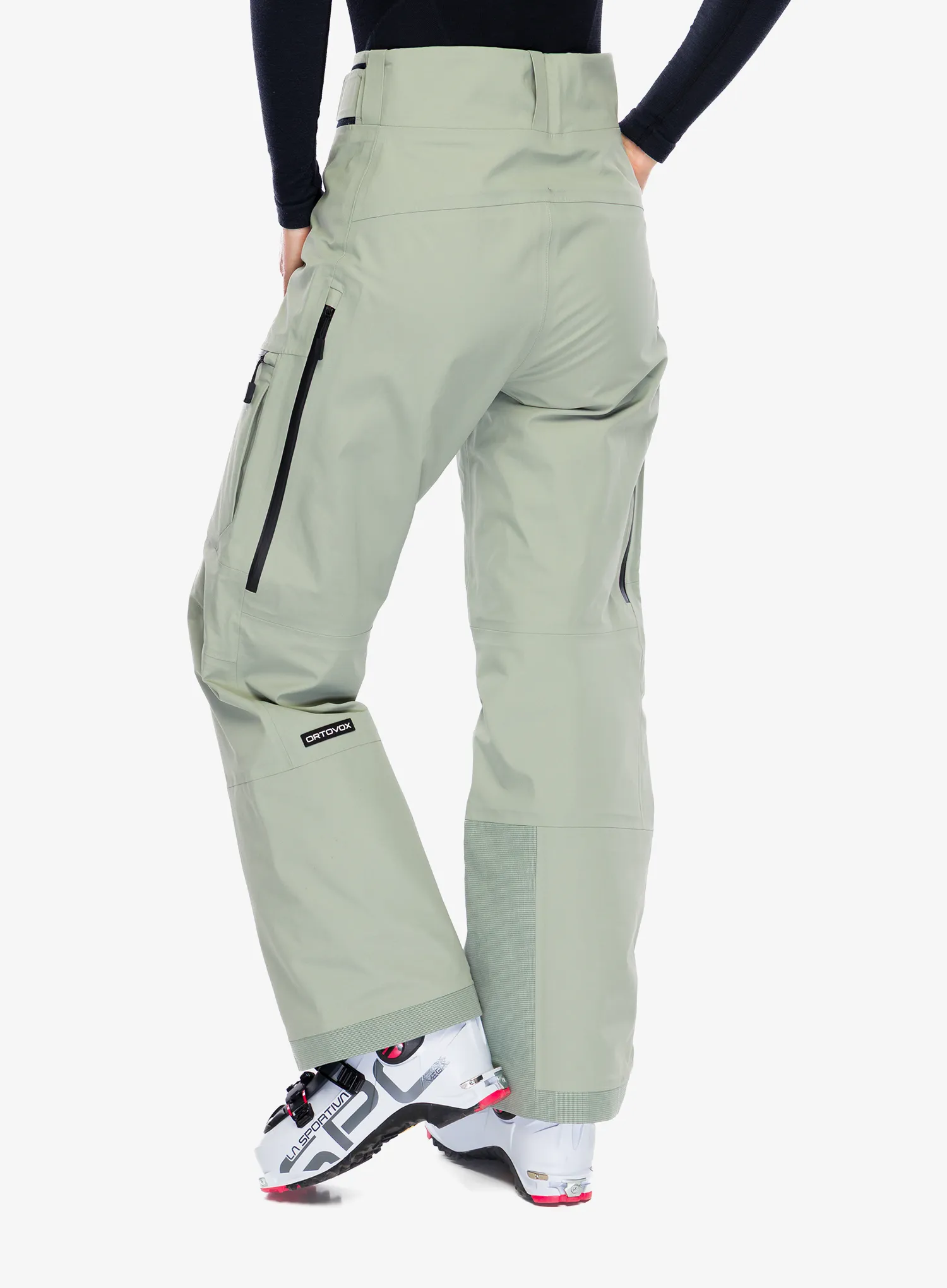Ženske skijaške hlače Ortovox Ravine Free 3L Pants - green sage