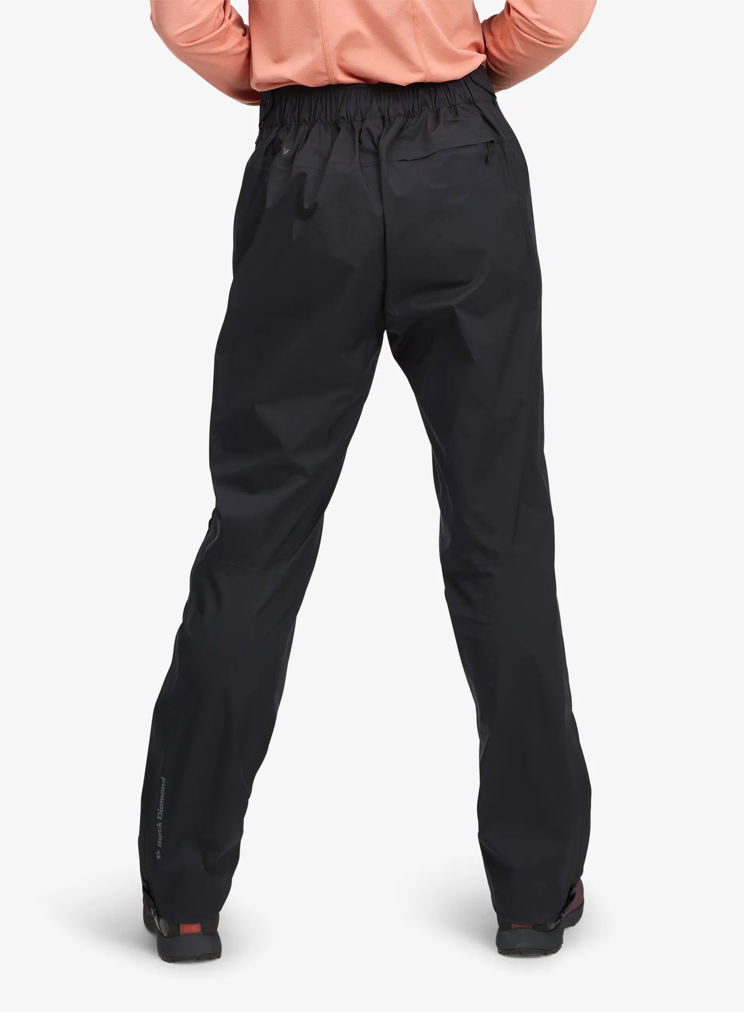 Ženske kišne hlače Black Diamond Fineline Stretch FZ Pants - black/black