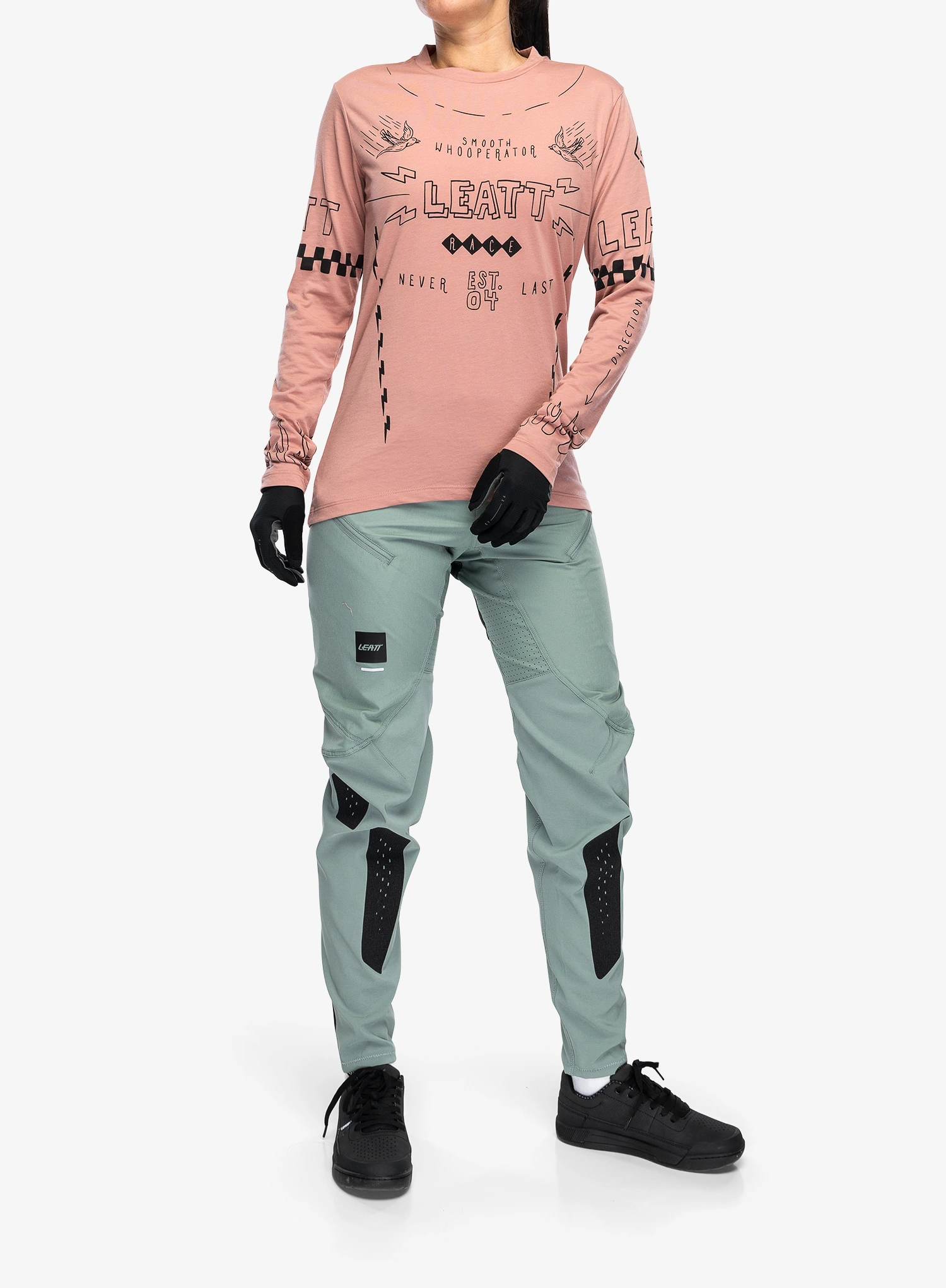 Damske biciklističke hlače Leatt MTB Gravity 3.0 - mist green